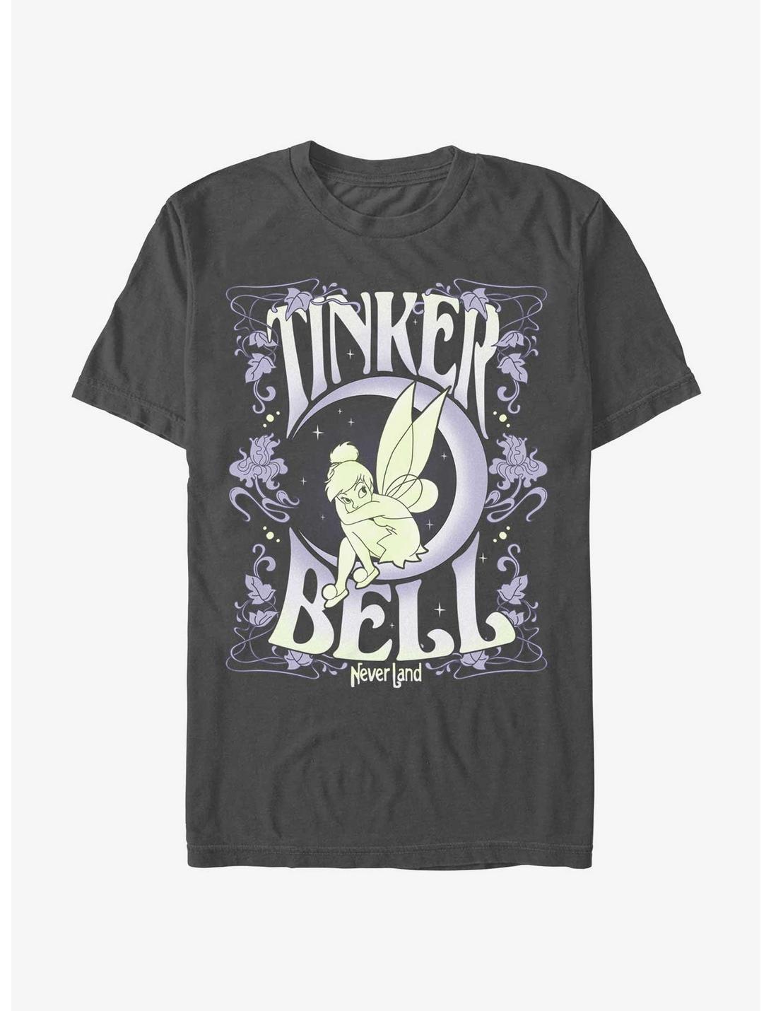 Disney Tinker Bell Floral Fairy Poster T-Shirt, CHARCOAL, hi-res