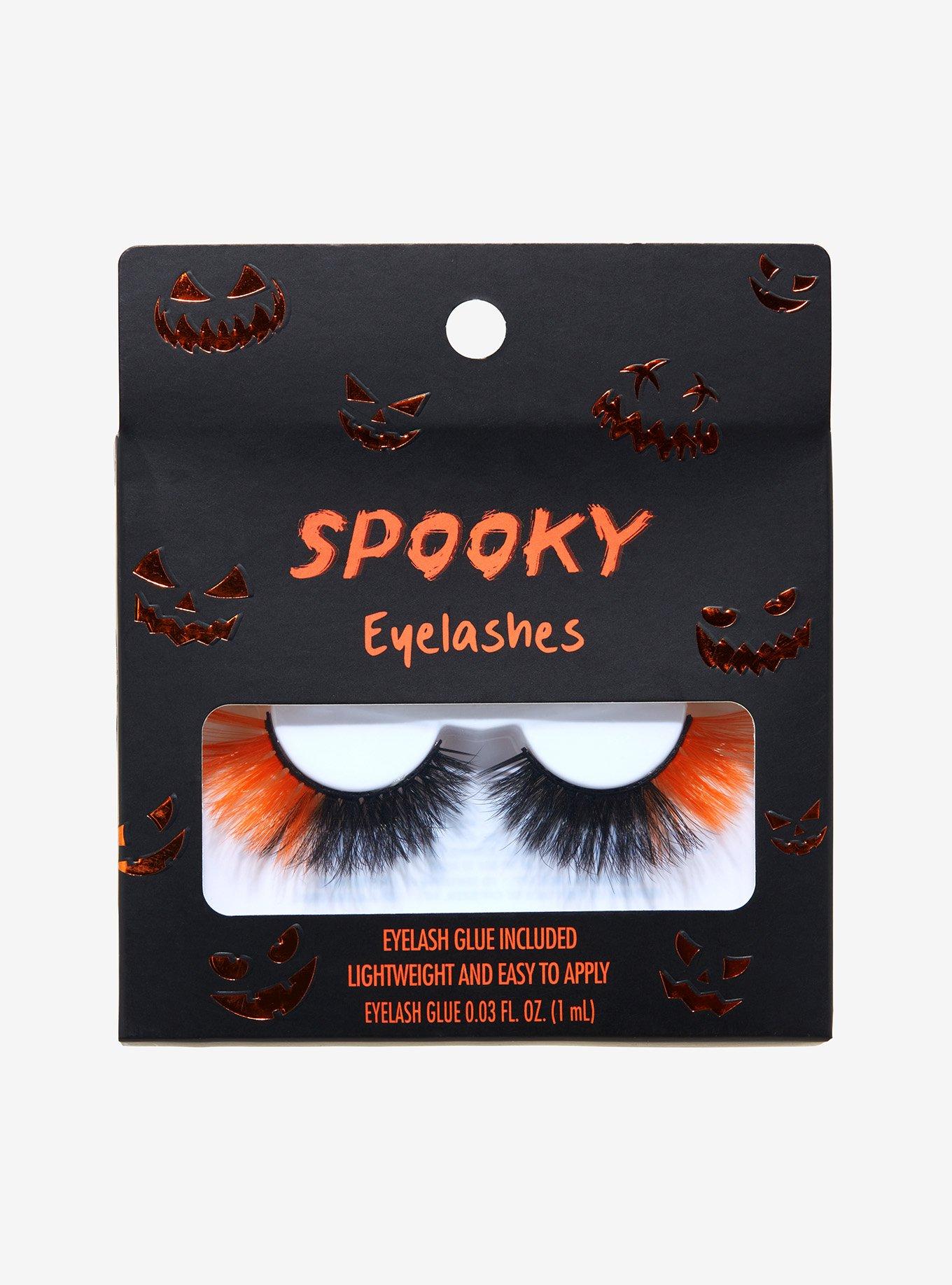 Black & Orange Faux Eyelashes, , hi-res