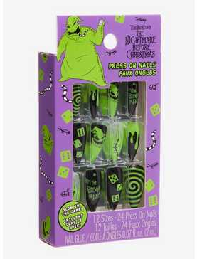 The Nightmare Before Christmas Oogie Boogie Glow-In-The-Dark Faux Nail Set, , hi-res