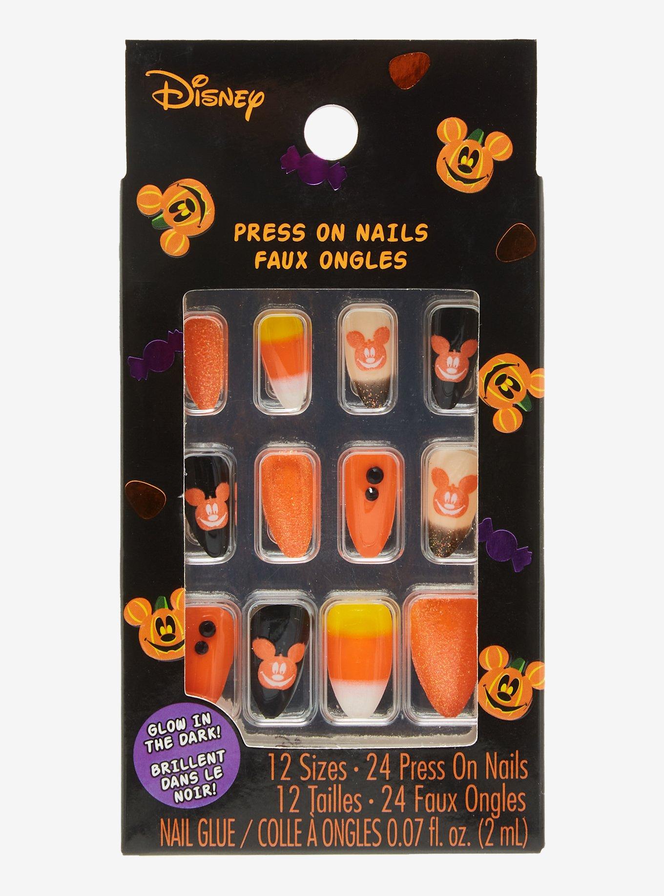 Disney Halloween Glow-In-The-Dark Faux Nails, , hi-res
