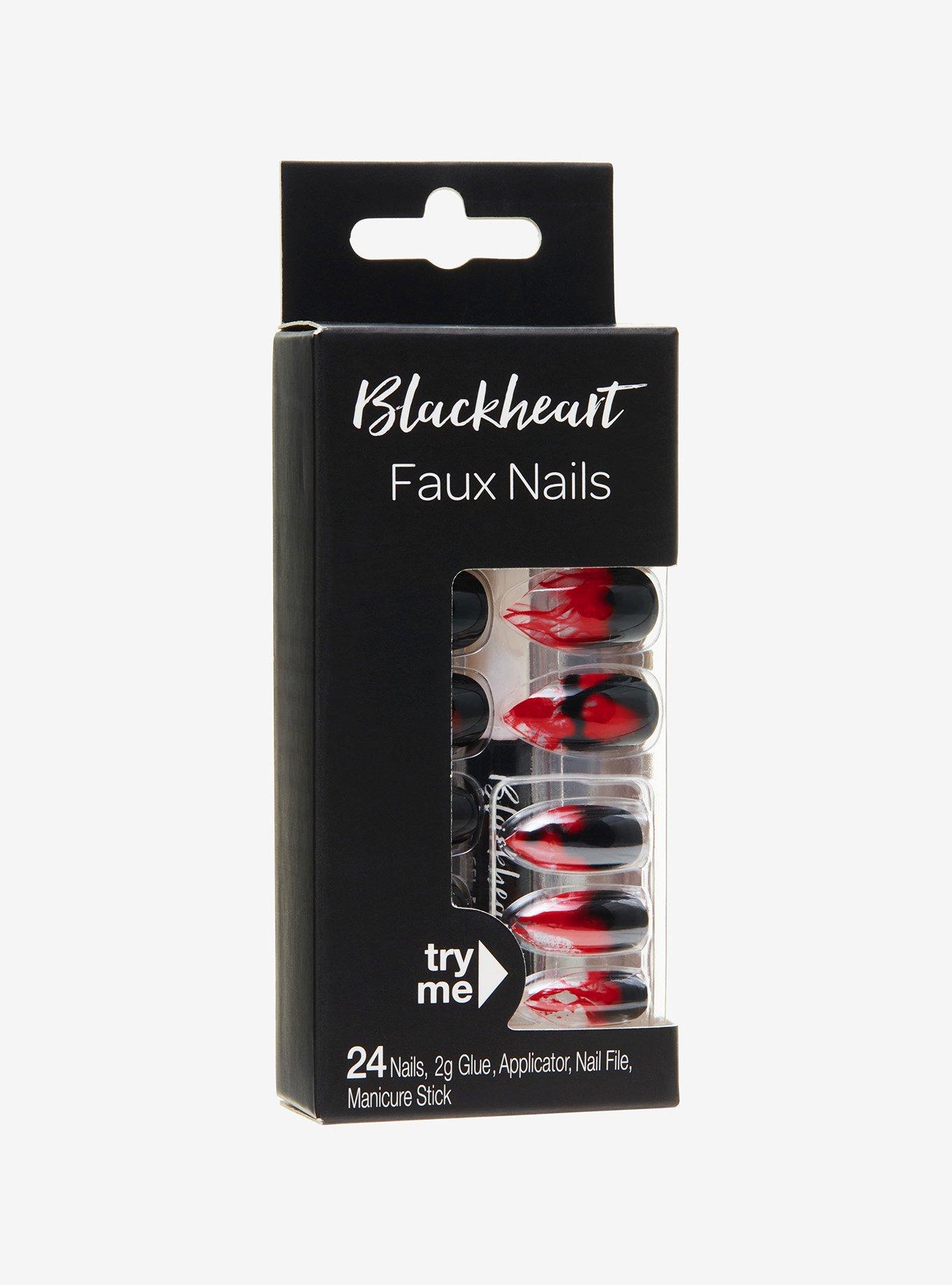 Blackheart Bloody Faux Nail Set, , hi-res