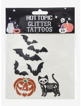 Halloween Icons Glitter Temporary Tattoo Sheet, , hi-res