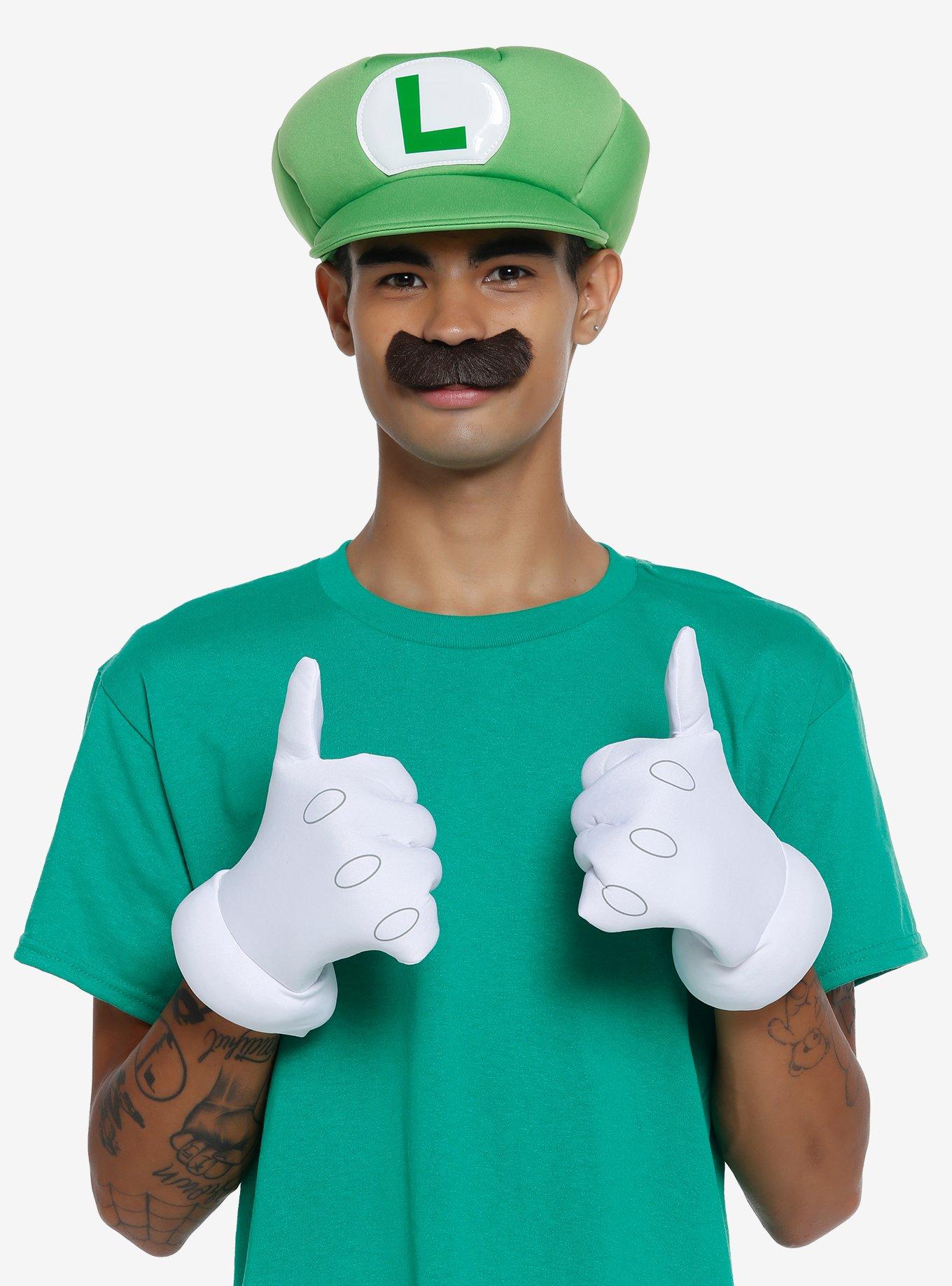 NEW Super Mario Luigi CHILD Costume Accessory Kit Hat Mustache World Of  Nintendo