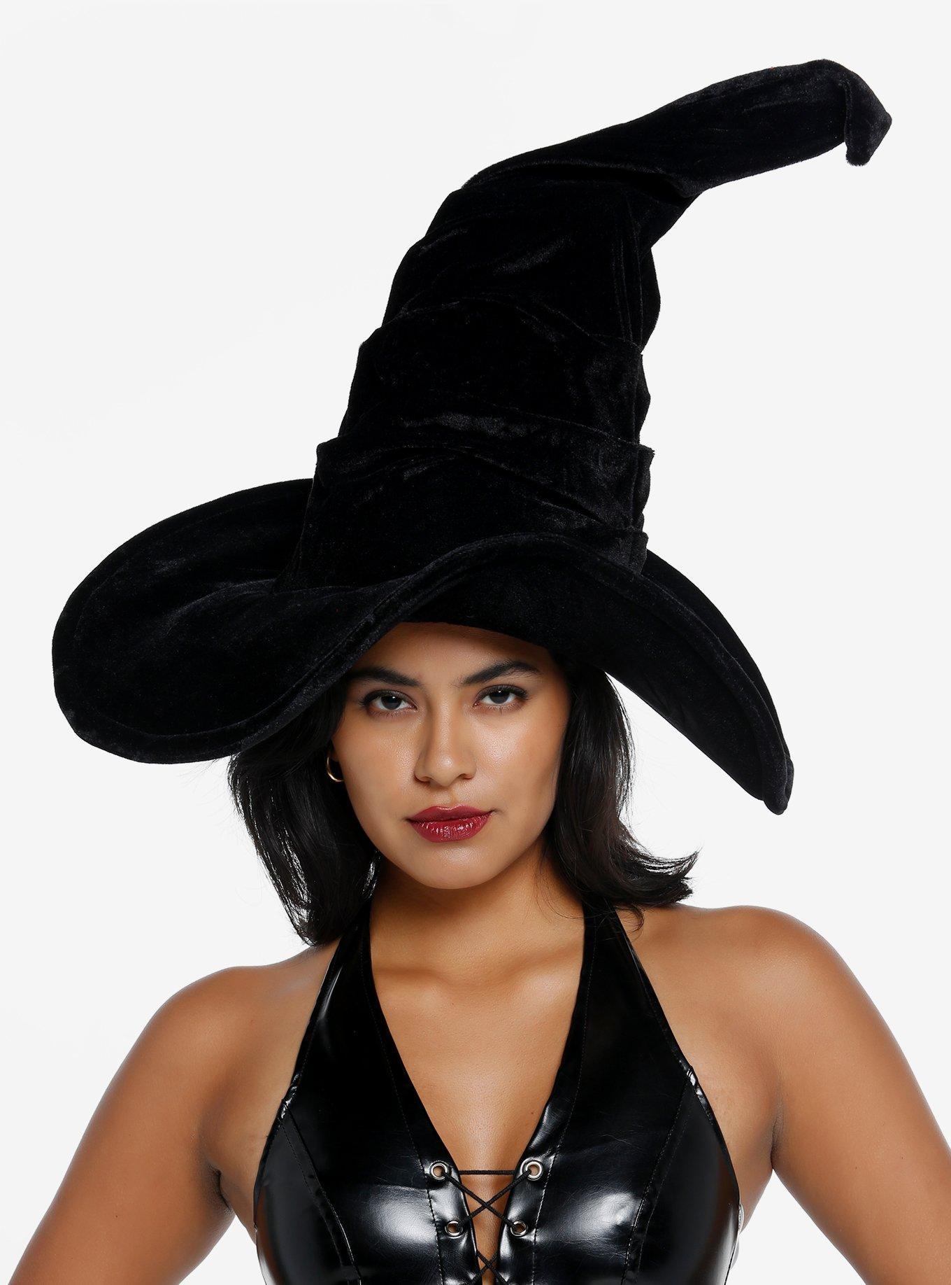 Black Velvet Witch Hat, , hi-res