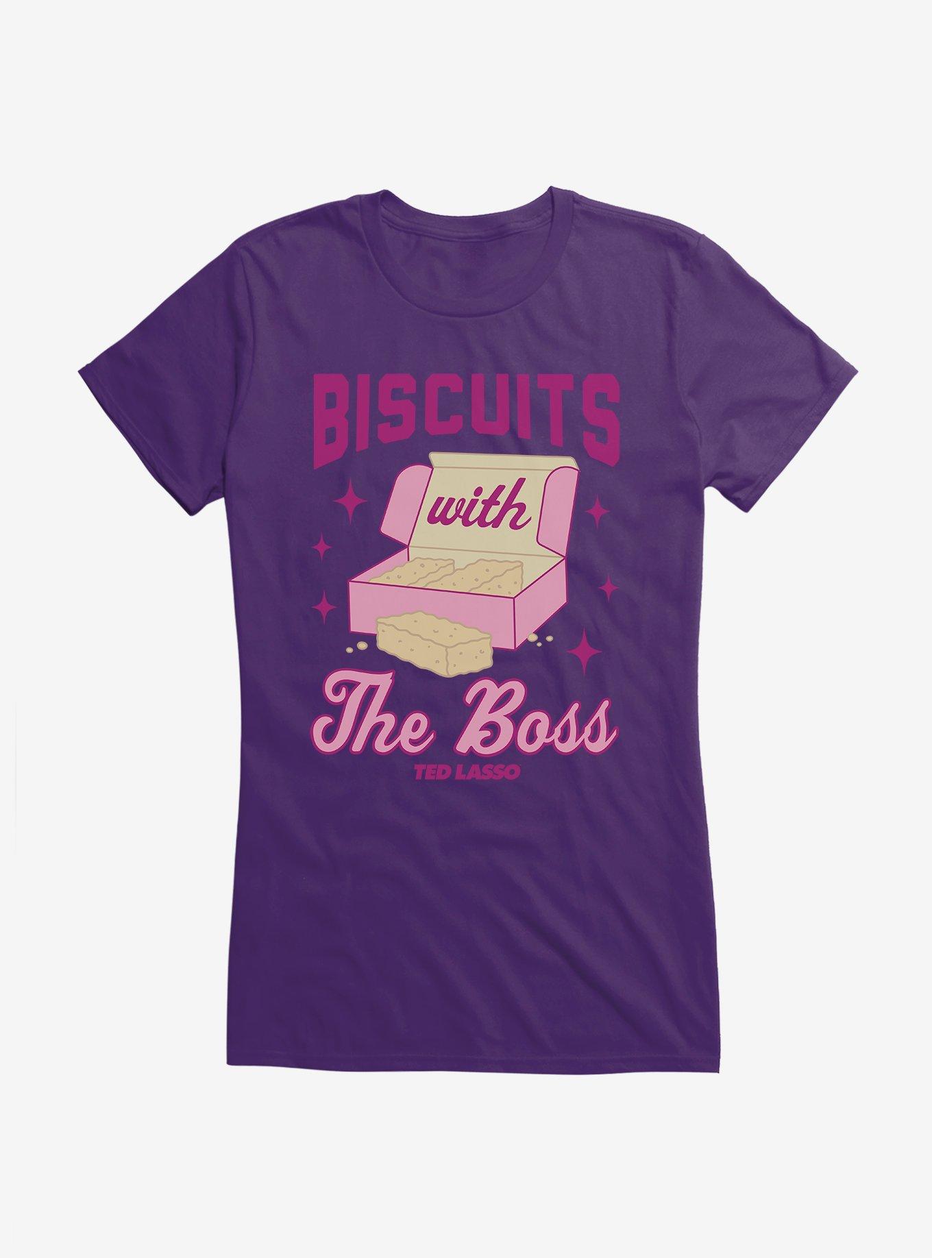 Ted Lasso Biscuits With The Boss Girls T-Shirt, PURPLE, hi-res