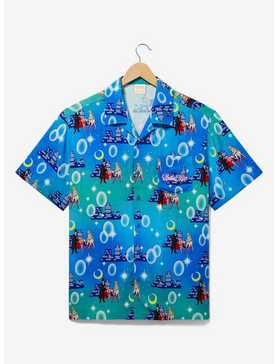 Pretty Guardian Sailor Moon Nighttime Allover Print Woven Button-Up - BoxLunch Exclusive, , hi-res