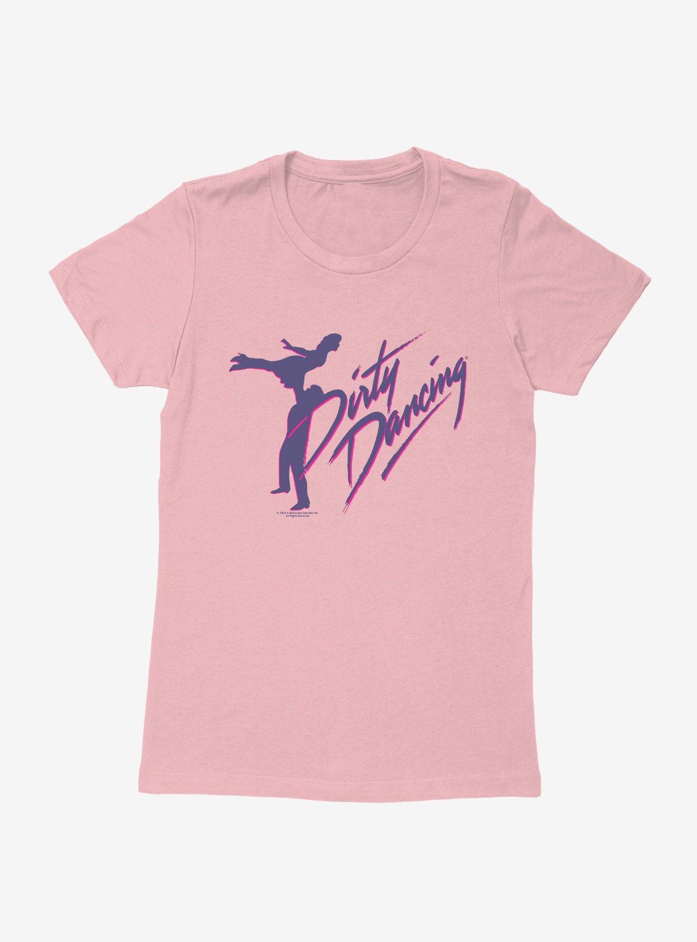 Dirty Dancing Lift Title Silohouette Womens T-Shirt, LIGHT PINK, hi-res