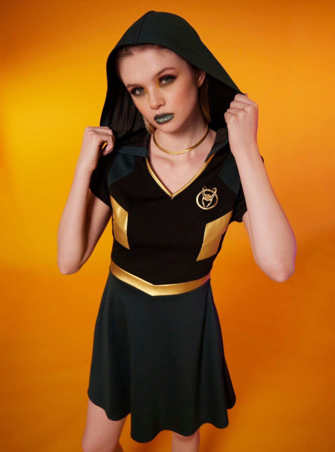 Her Universe Marvel Loki Hooded Dress, MULTI, hi-res