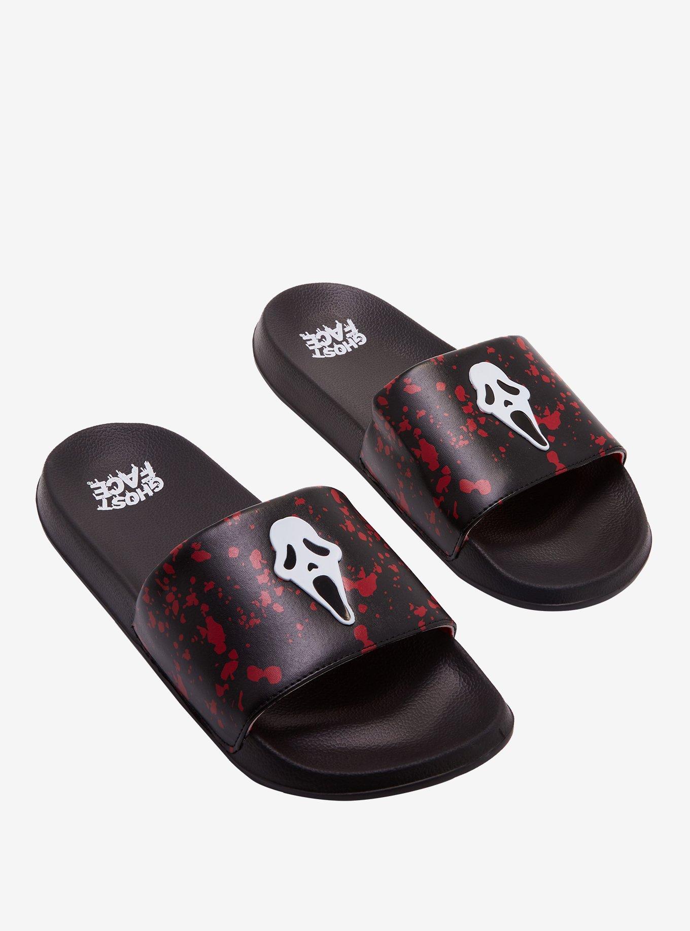 Scream Ghost Face Blood Splatter Slides, MULTI, hi-res