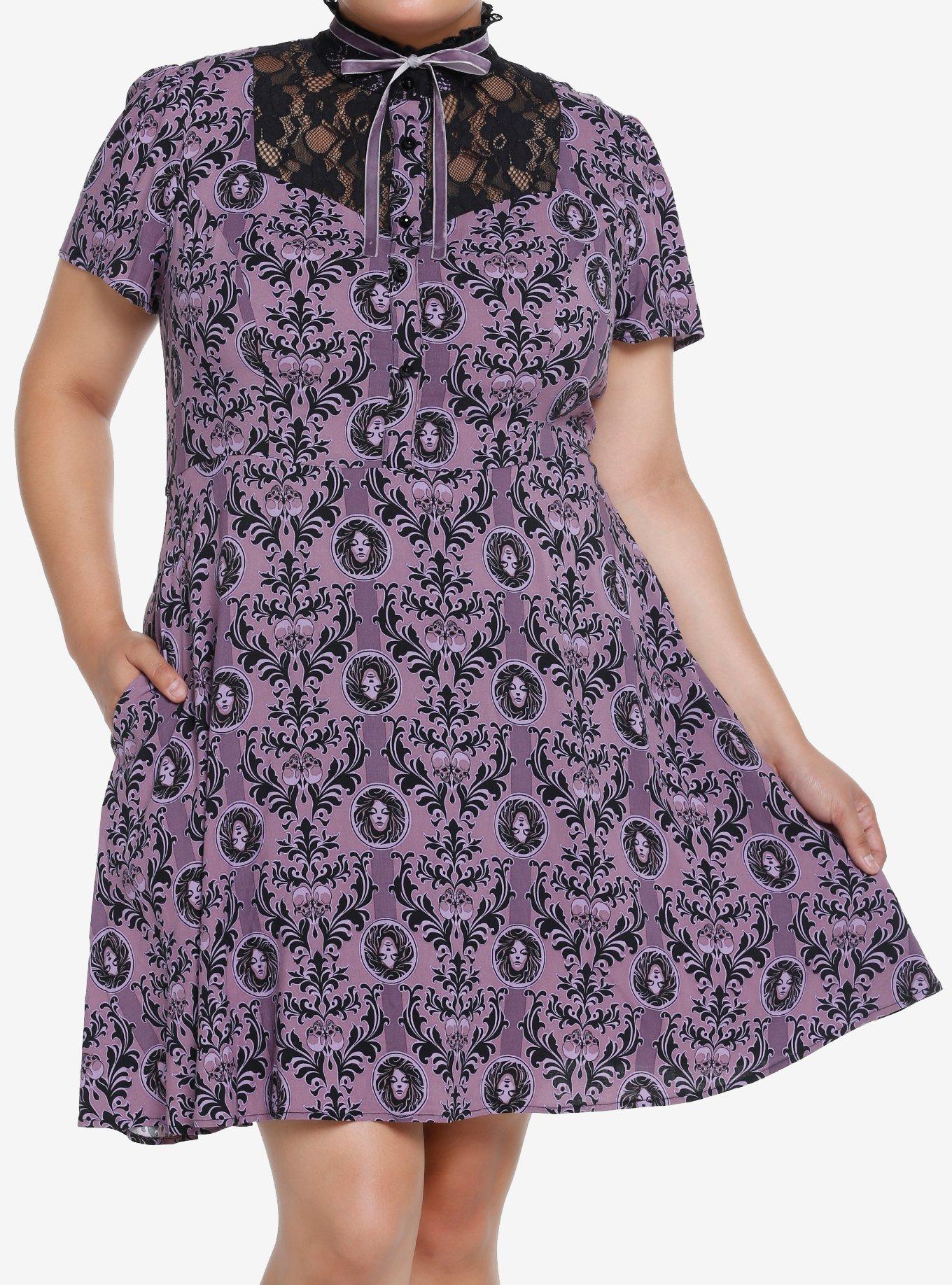 Her Universe Disney The Haunted Mansion Madame Leota Dress Plus Size, BLACK, hi-res