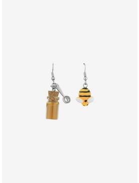 Sweet Society Honey Jar & Bee Mismatched Earrings, , hi-res