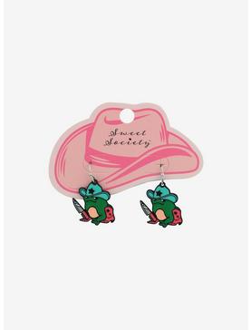 Sweet Society Cowboy Frog Knife Earrings, , hi-res