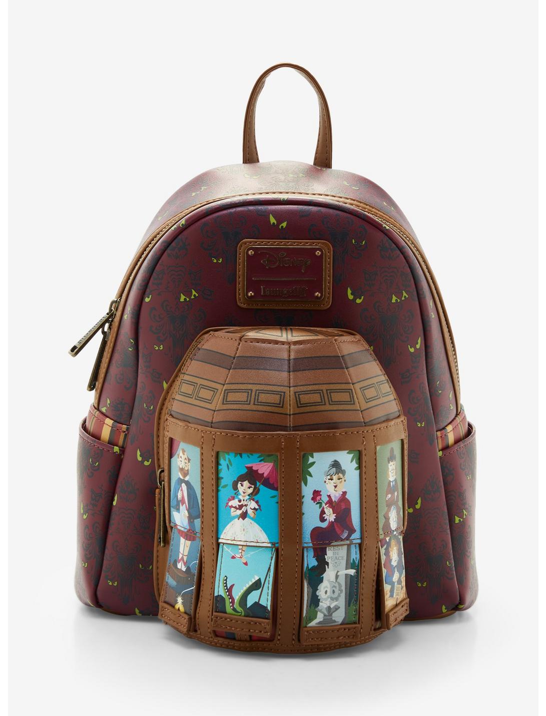 Loungefly Disney The Haunted Mansion Stretching Room Portraits Glow-In-The-Dark Mini Backpack, , hi-res