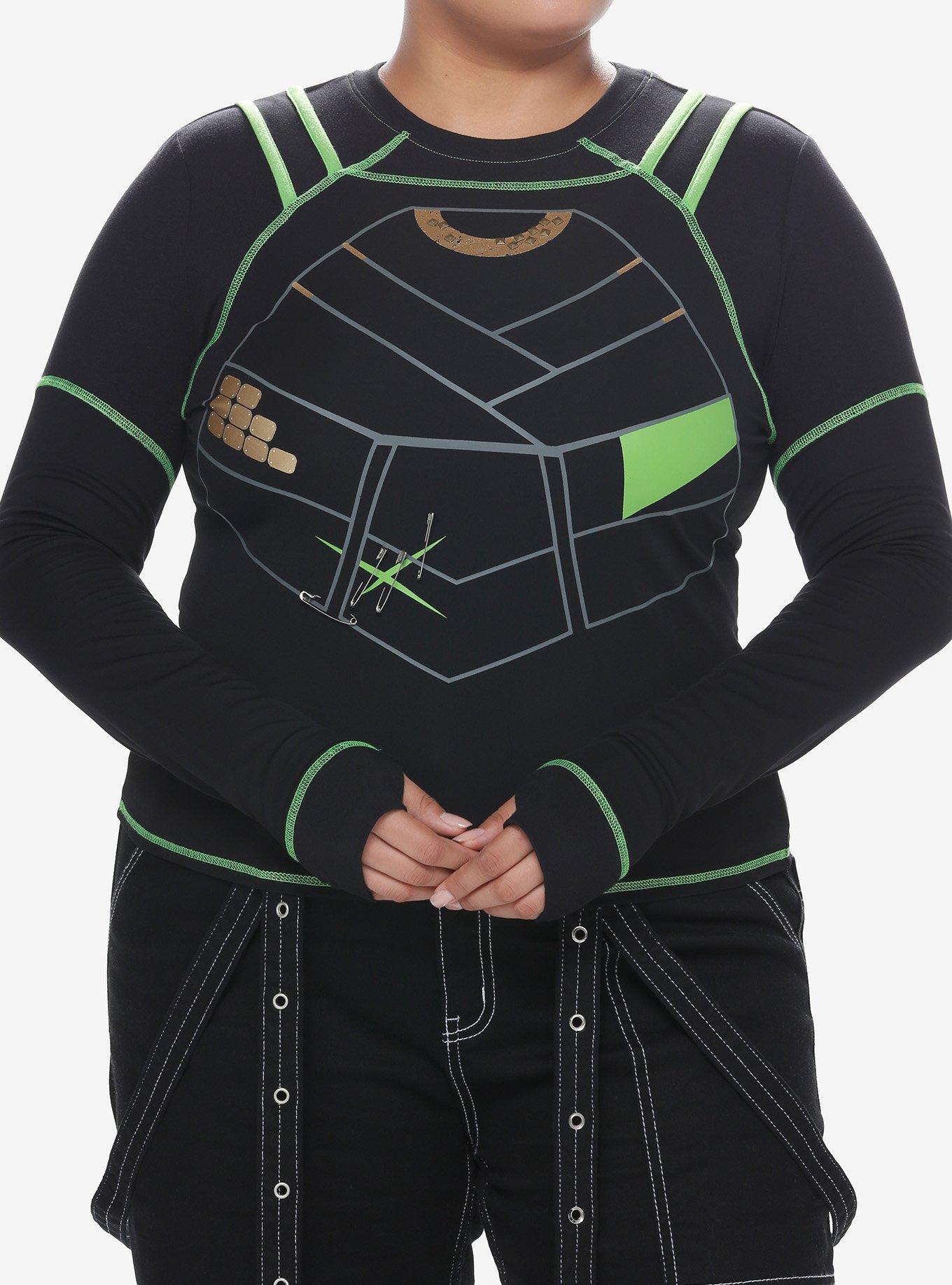 Her Universe Marvel Loki Sylvie Costume Girls Long-Sleeve Top Plus Size, MULTI, hi-res