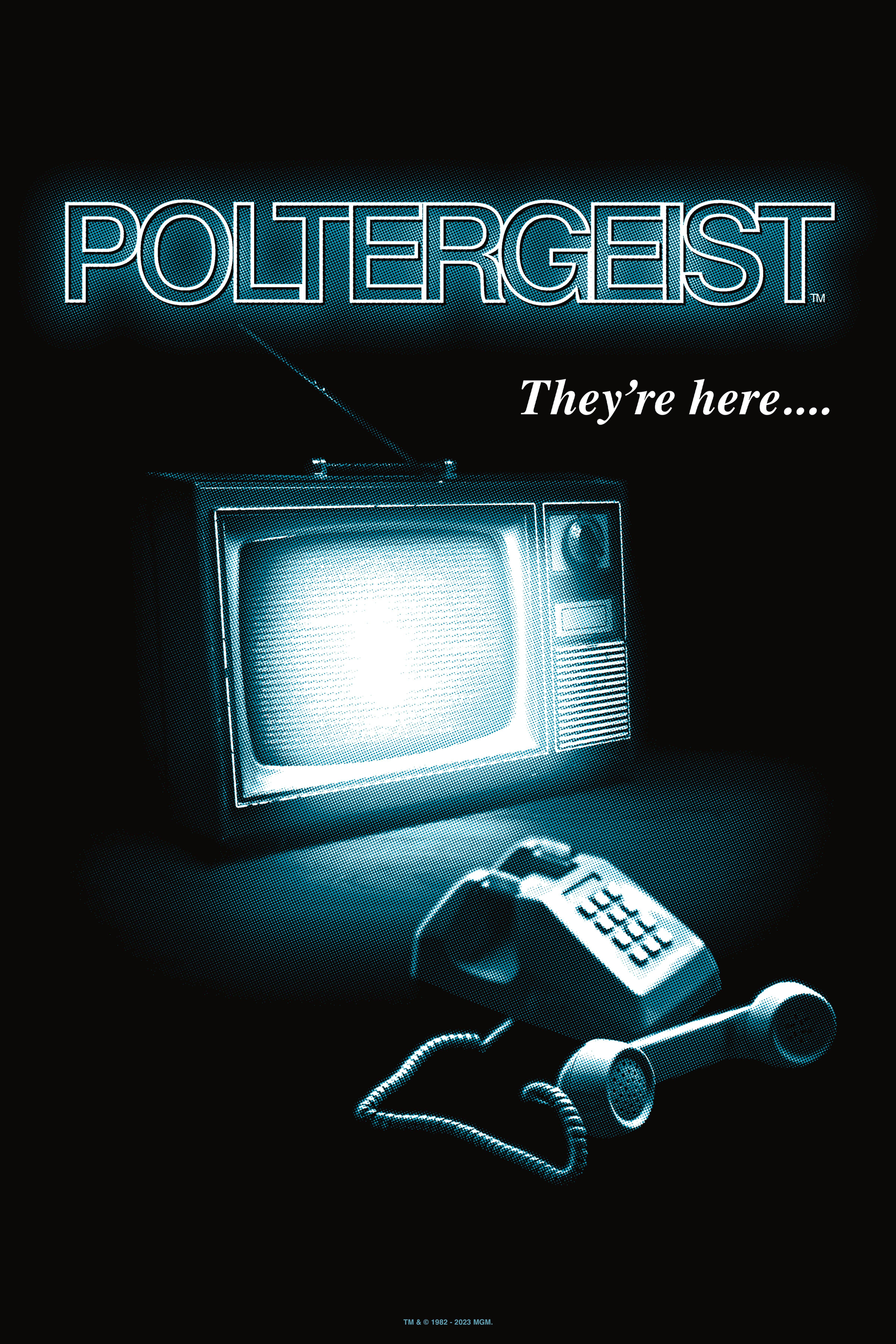 Poltergeist 1982 They're Here... Poster, WHITE, hi-res