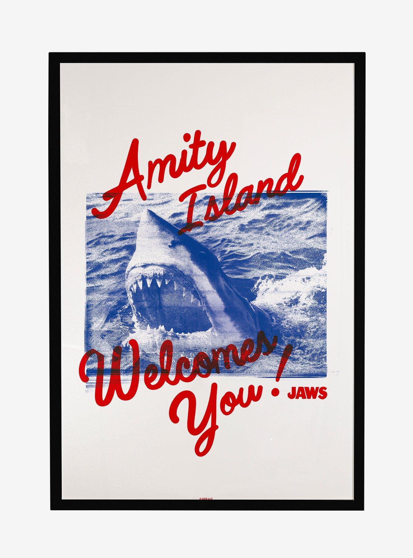 Jaws Amity Island Welcomes You! Framed Poster, , hi-res