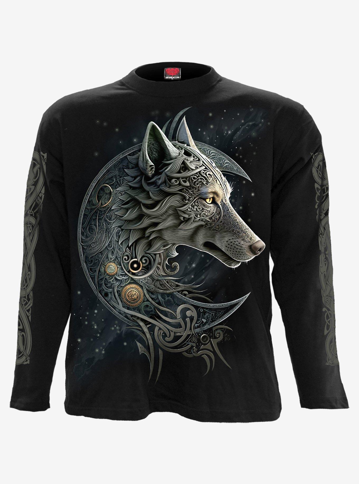 Celtic Wolf Long-Sleeve, BLACK, hi-res