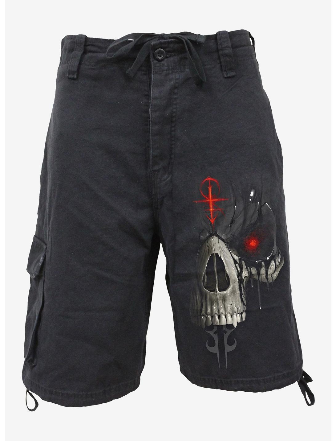 Dark Death Vintage Cargo Shorts, BLACK, hi-res