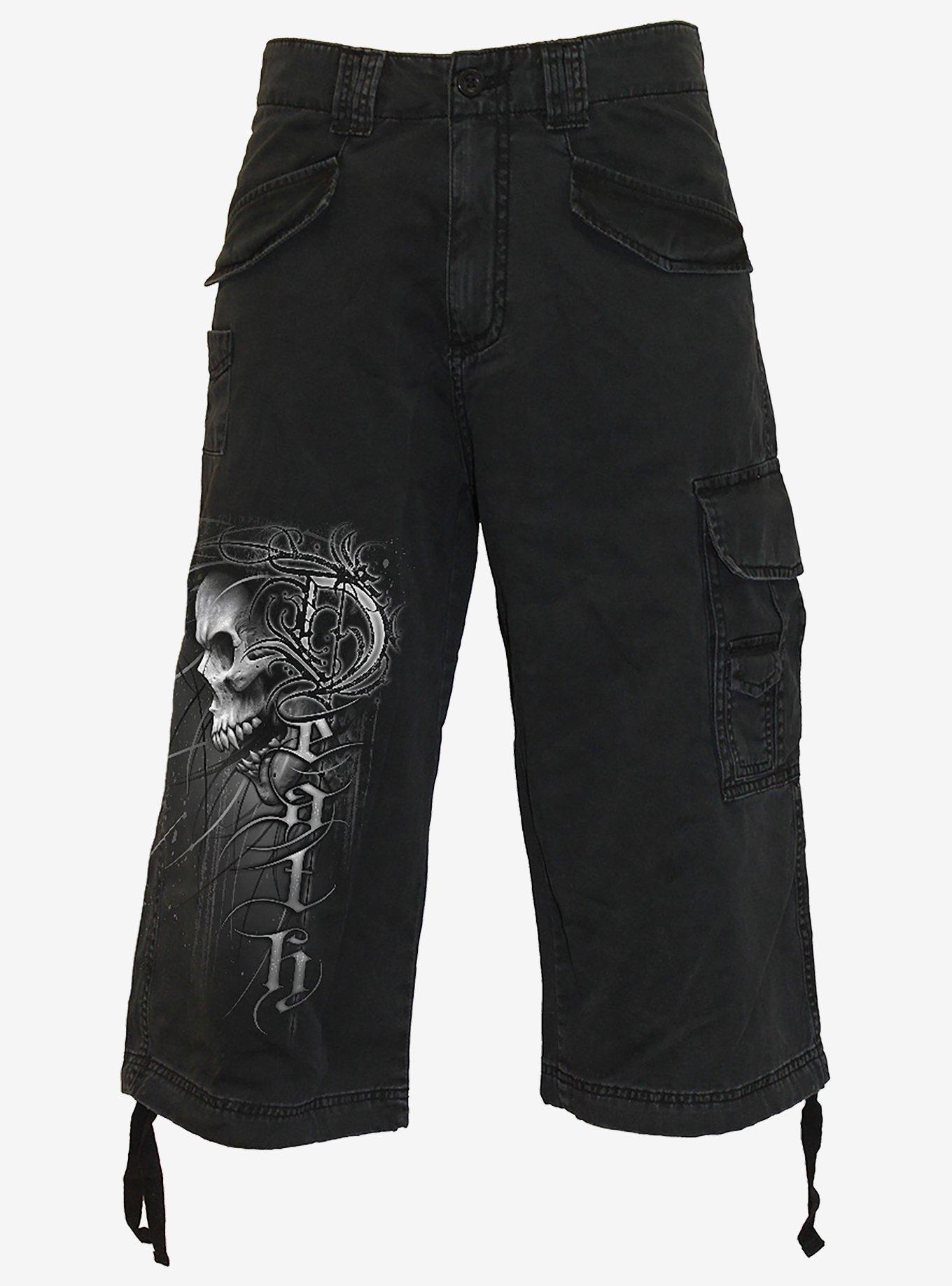 Death Forever Vintage Cargo Shorts, , hi-res
