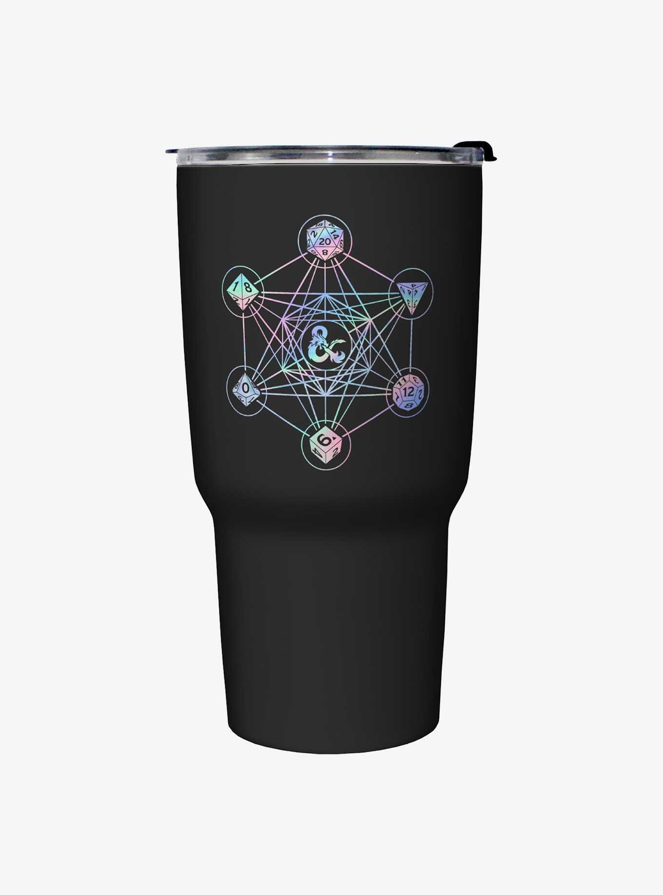 Dungeons & Dragons 6 Die Geometric Logo Travel Mug, , hi-res