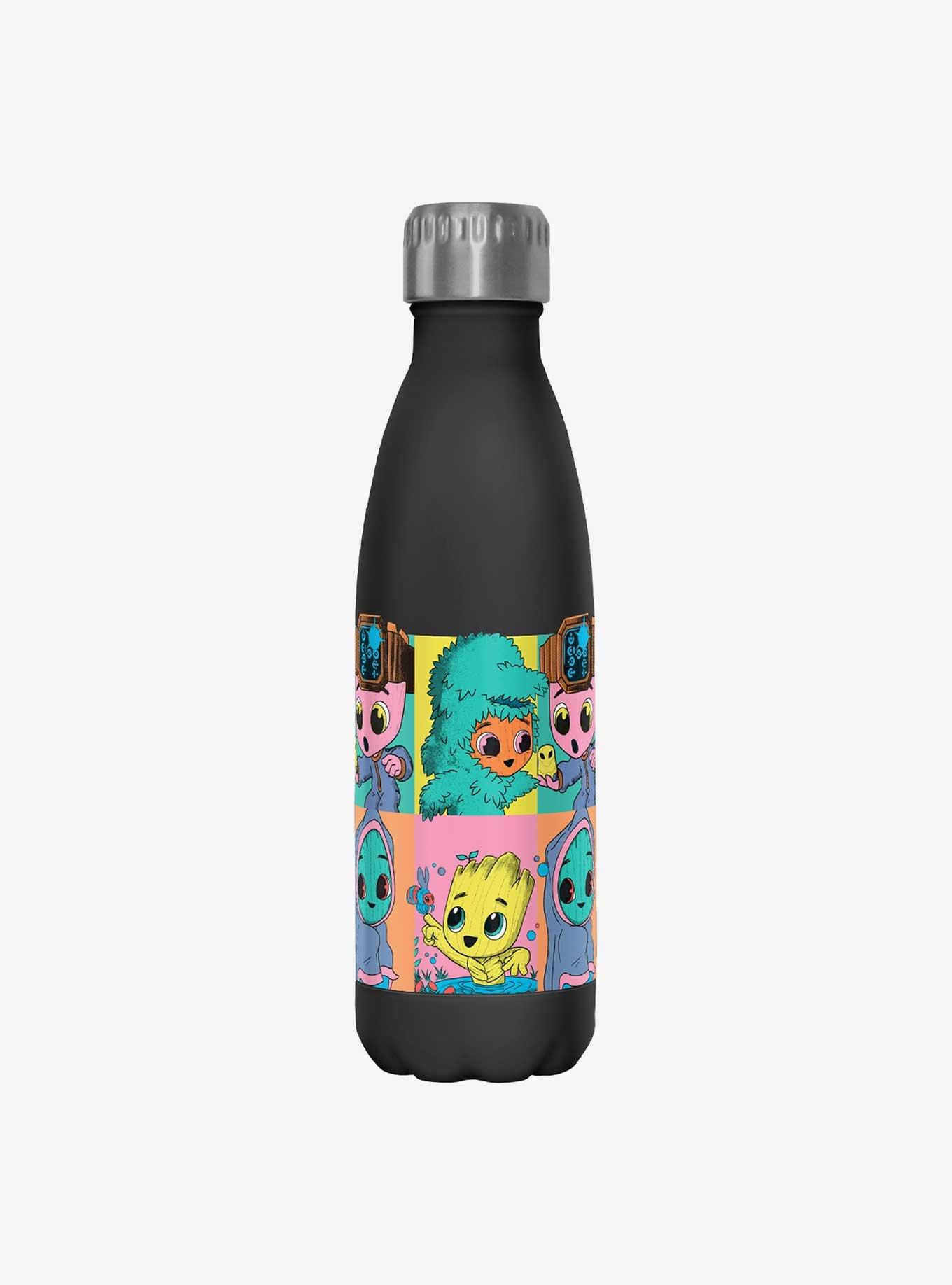 Marvel Guardians of the Galaxy Groot Pop Art Water Bottle - BLACK