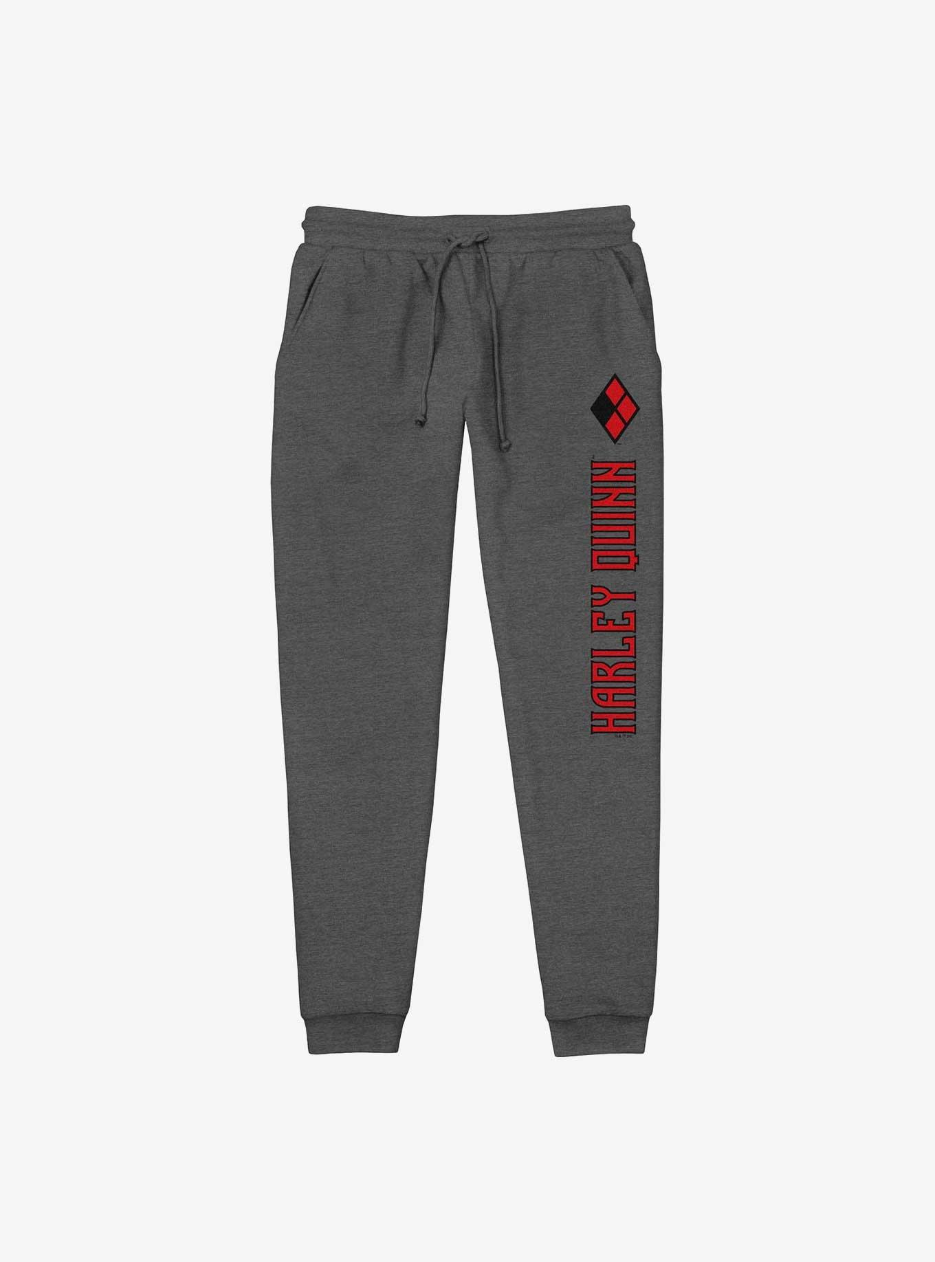 DC Comics Batman Harley Quinn Logo Jogger Sweatpants, CHAR HTR, hi-res