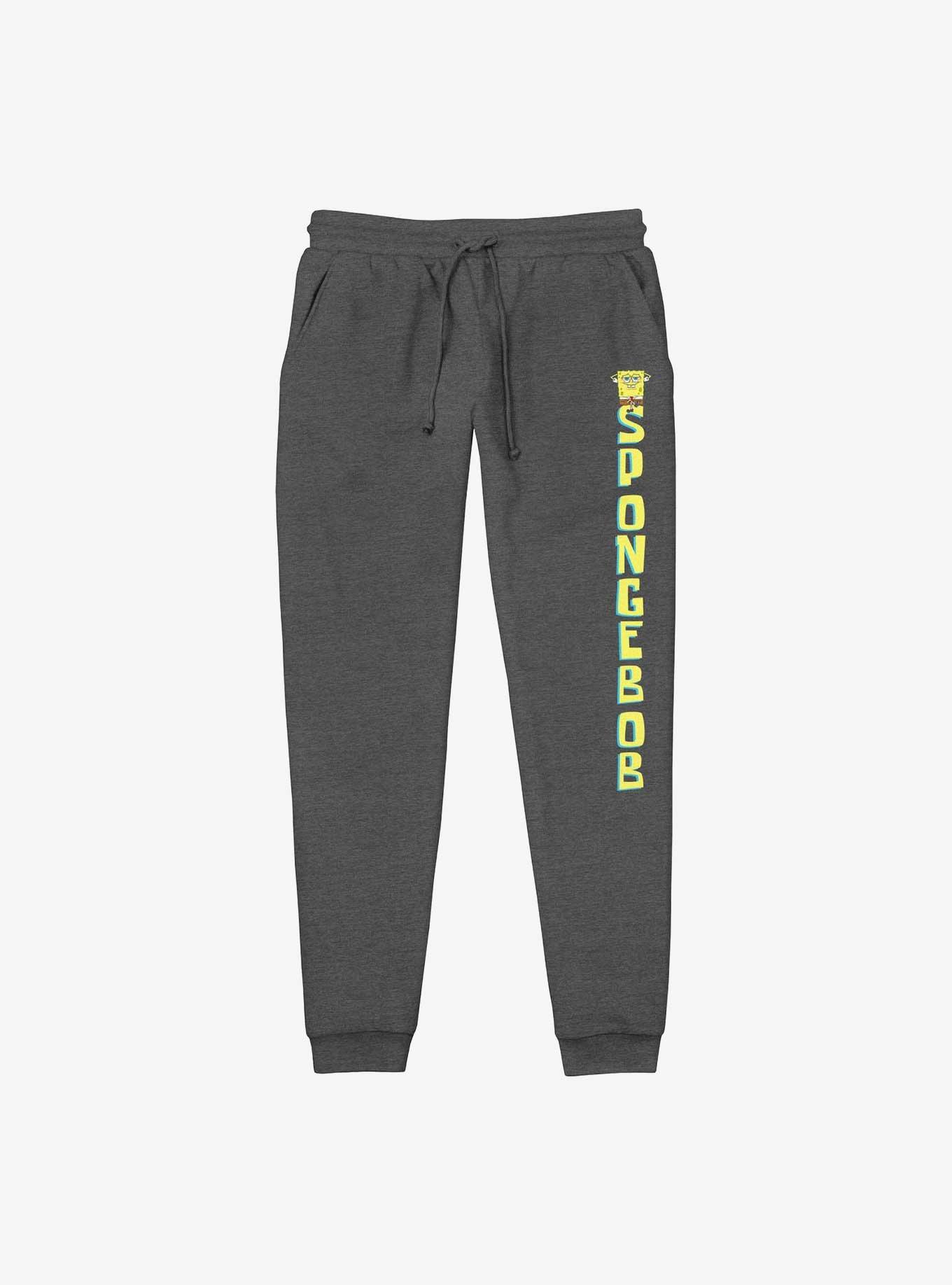 Spongebob Squarepants Sponge Logo Jogger Sweatpants, CHAR HTR, hi-res