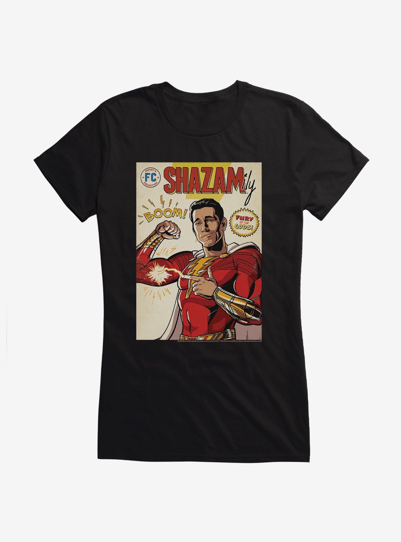 DC Comics Shazam!: Fury Of The Gods Comic Girls T-Shirt, BLACK, hi-res