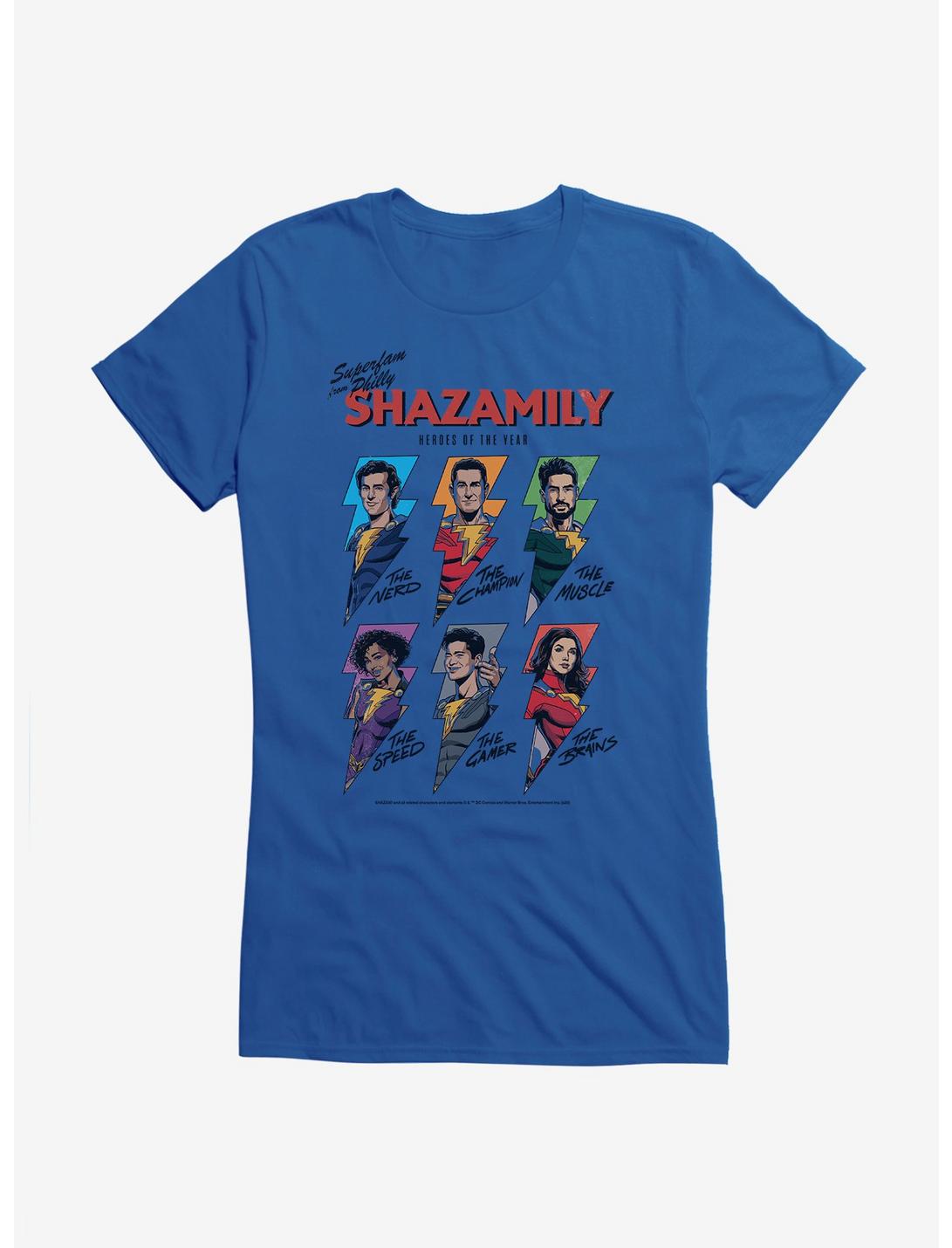 DC Comics Shazam!: Fury Of The Gods Shazamily Girls T-Shirt, ROYAL, hi-res