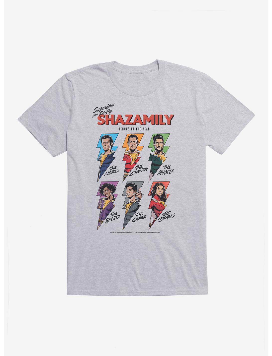 DC Comics Shazam!: Fury Of The Gods Shazamily T-Shirt, HEATHER GREY, hi-res