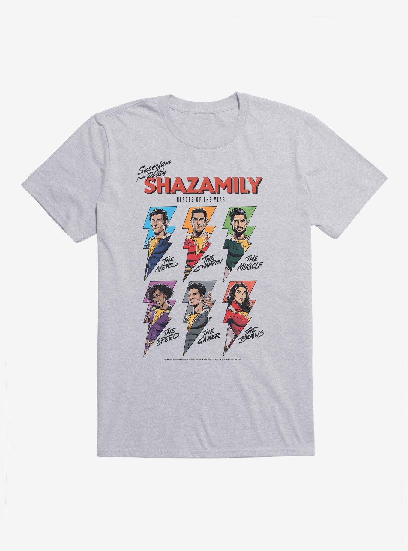DC Comics Shazam!: Fury Of The Gods Shazamily T-Shirt, HEATHER GREY, hi-res