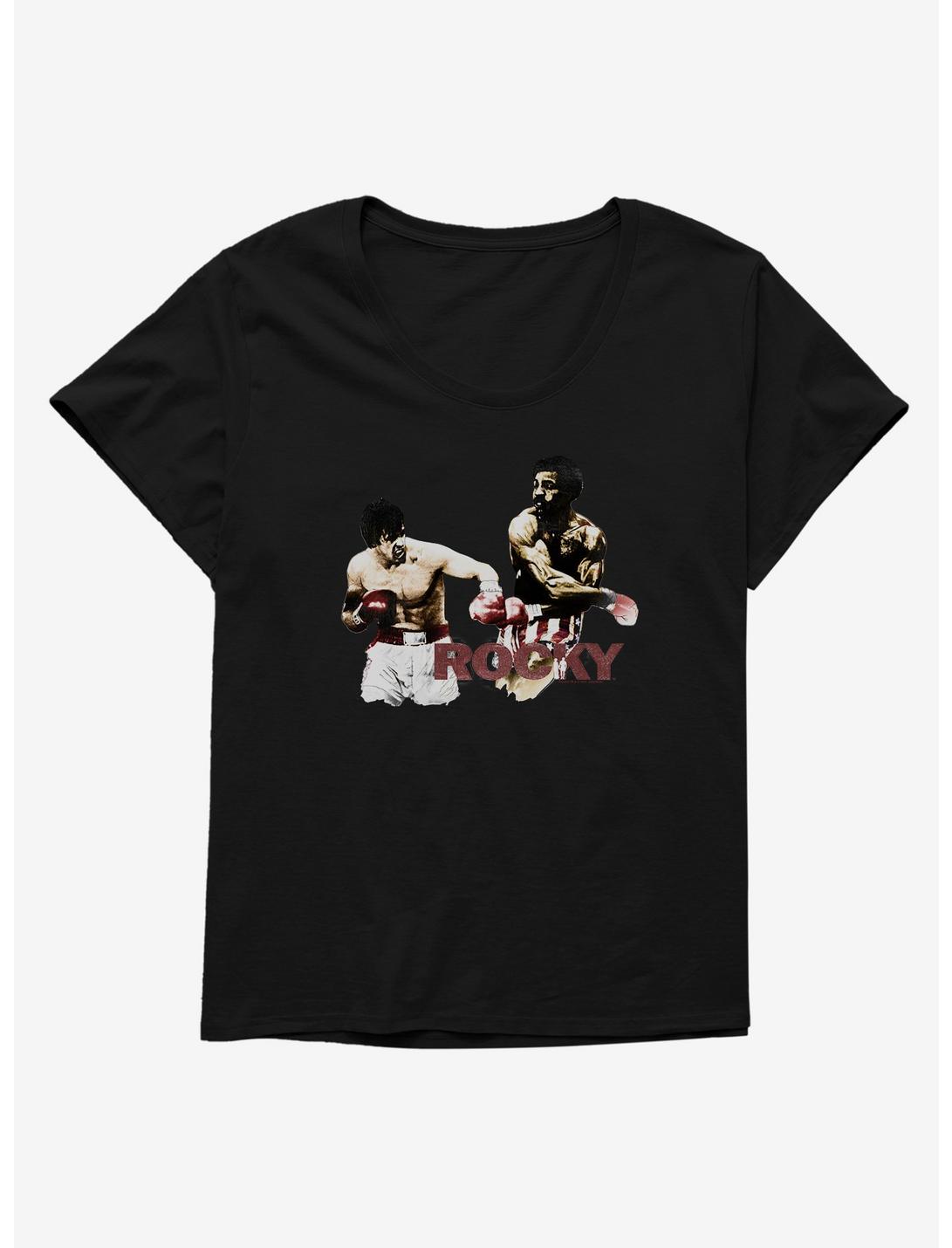 Rocky Vs. Apollo Creed Fight Scene Womens T-Shirt Plus Size, , hi-res