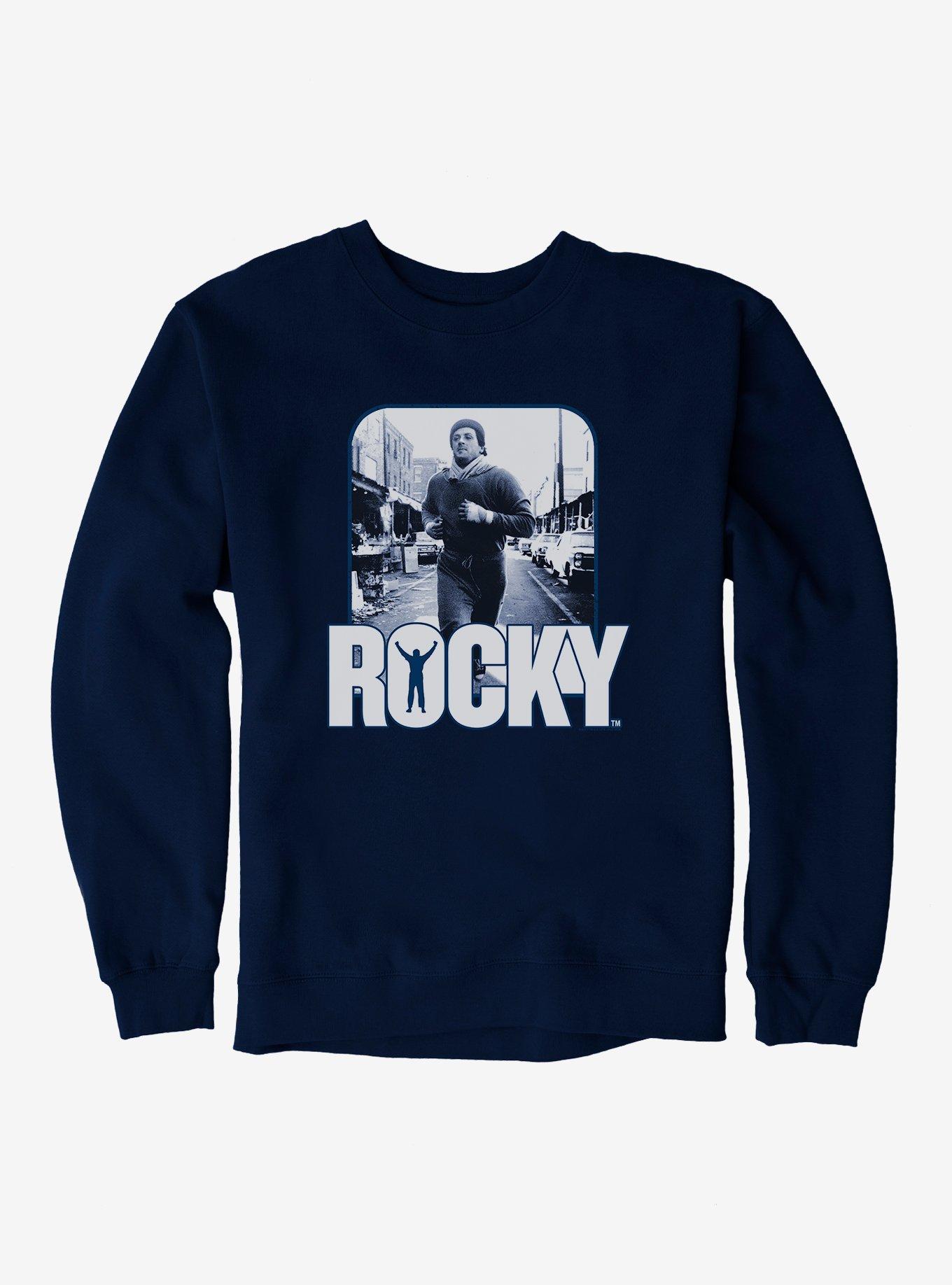 Rocky Training Portrait Sweatshirt, NAVY, hi-res