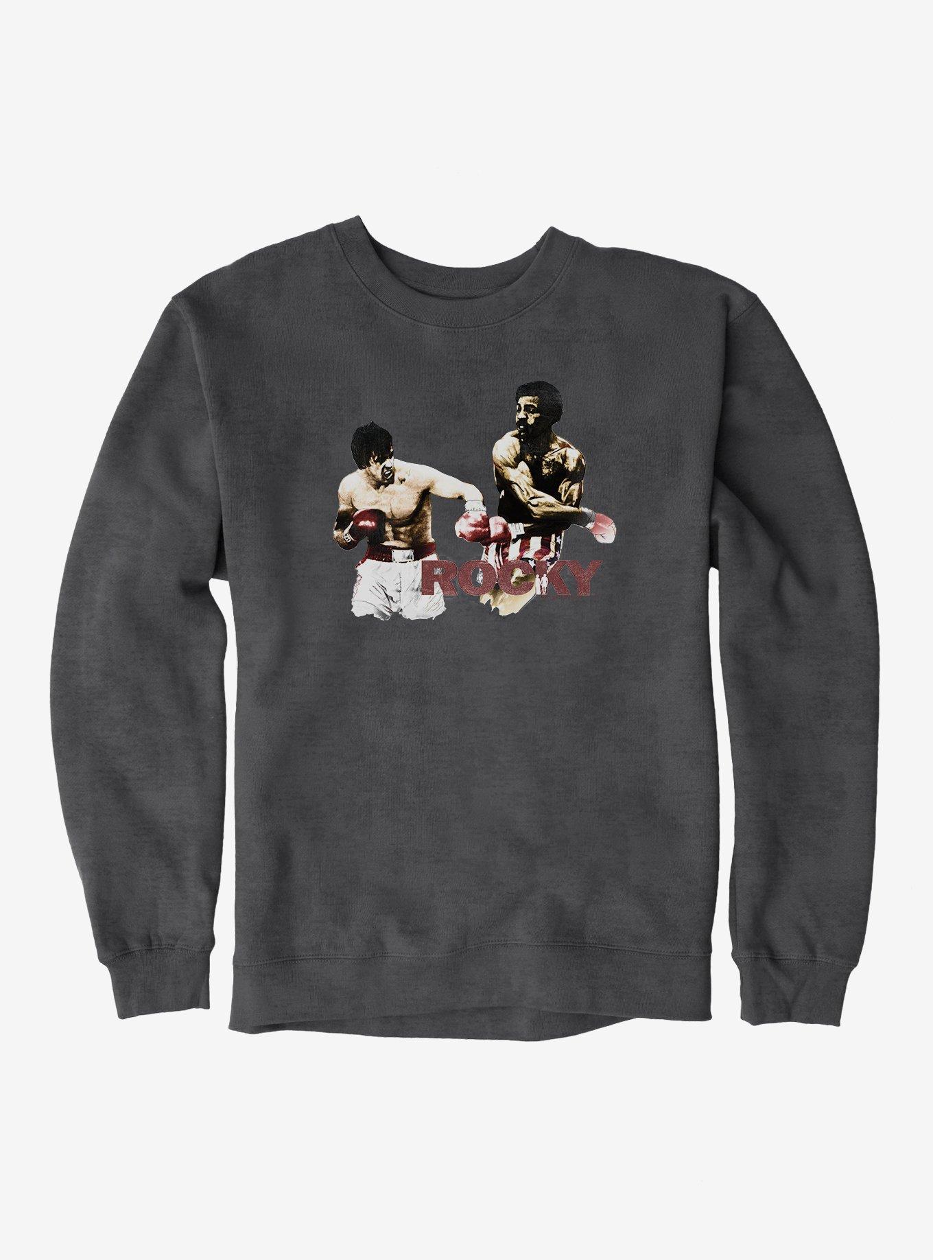 Rocky Vs. Apollo Creed Fight Scene Sweatshirt, DARK HEATHER, hi-res