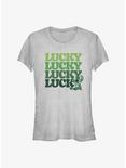 Disney Lilo & Stitch Lucky Stitch Stack Girls T-Shirt, ATH HTR, hi-res