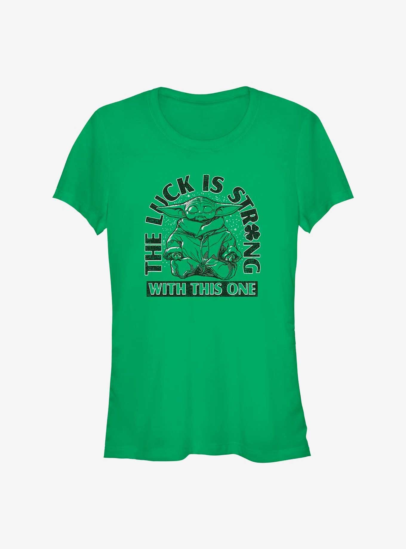 Star Wars The Mandalorian Luck Is Strong Girls T-Shirt, KELLY, hi-res