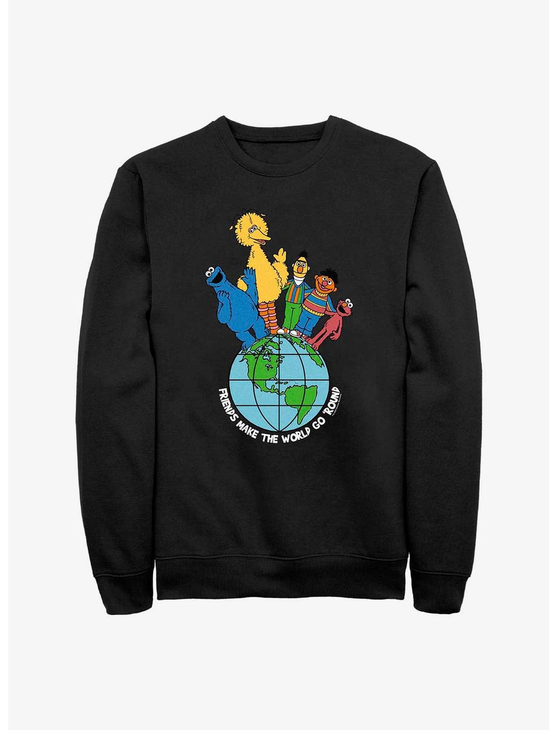 Sesame Street Friends Make The World Sweatshirt, BLACK, hi-res