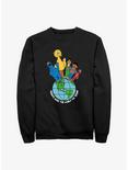 Sesame Street Friends Make The World Sweatshirt, BLACK, hi-res