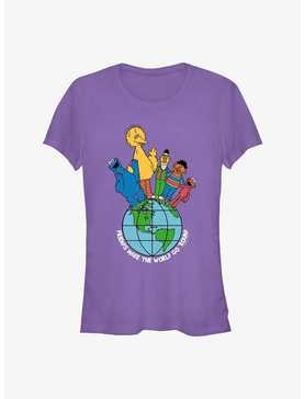 Sesame Street Friends Make The World Girls T-Shirt, , hi-res