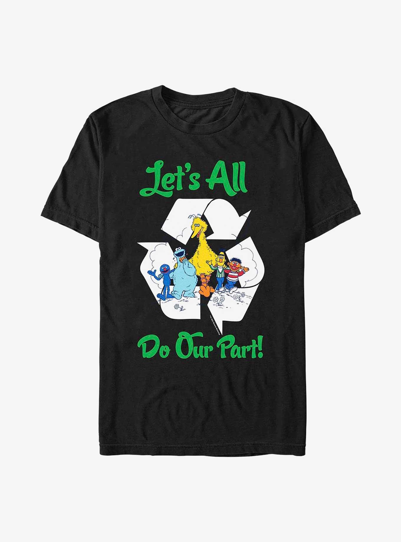 Sesame Street Let's All Do Our Part T-Shirt, BLACK, hi-res