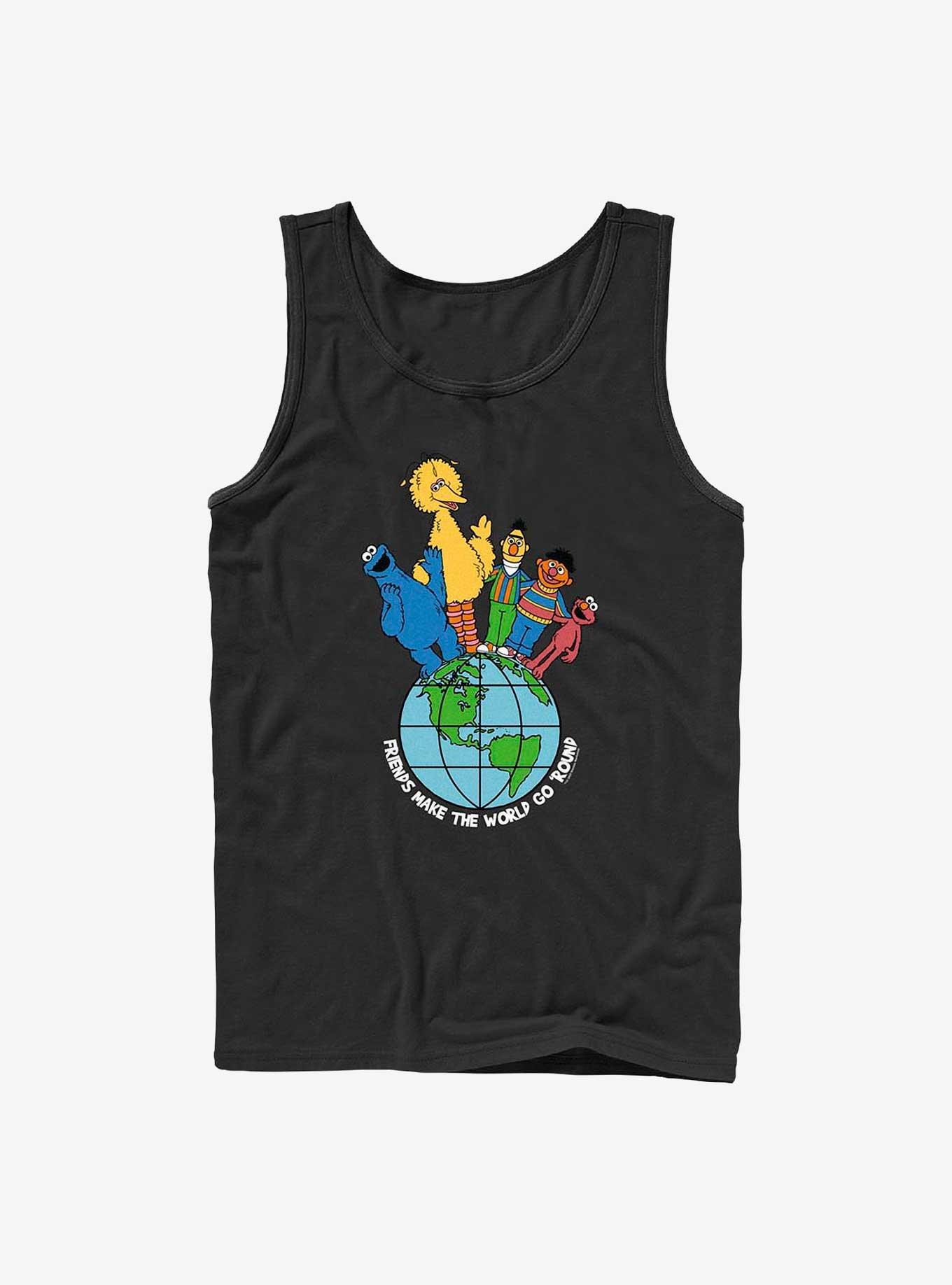 Sesame Street Friends Make The World Tank Top, BLACK, hi-res