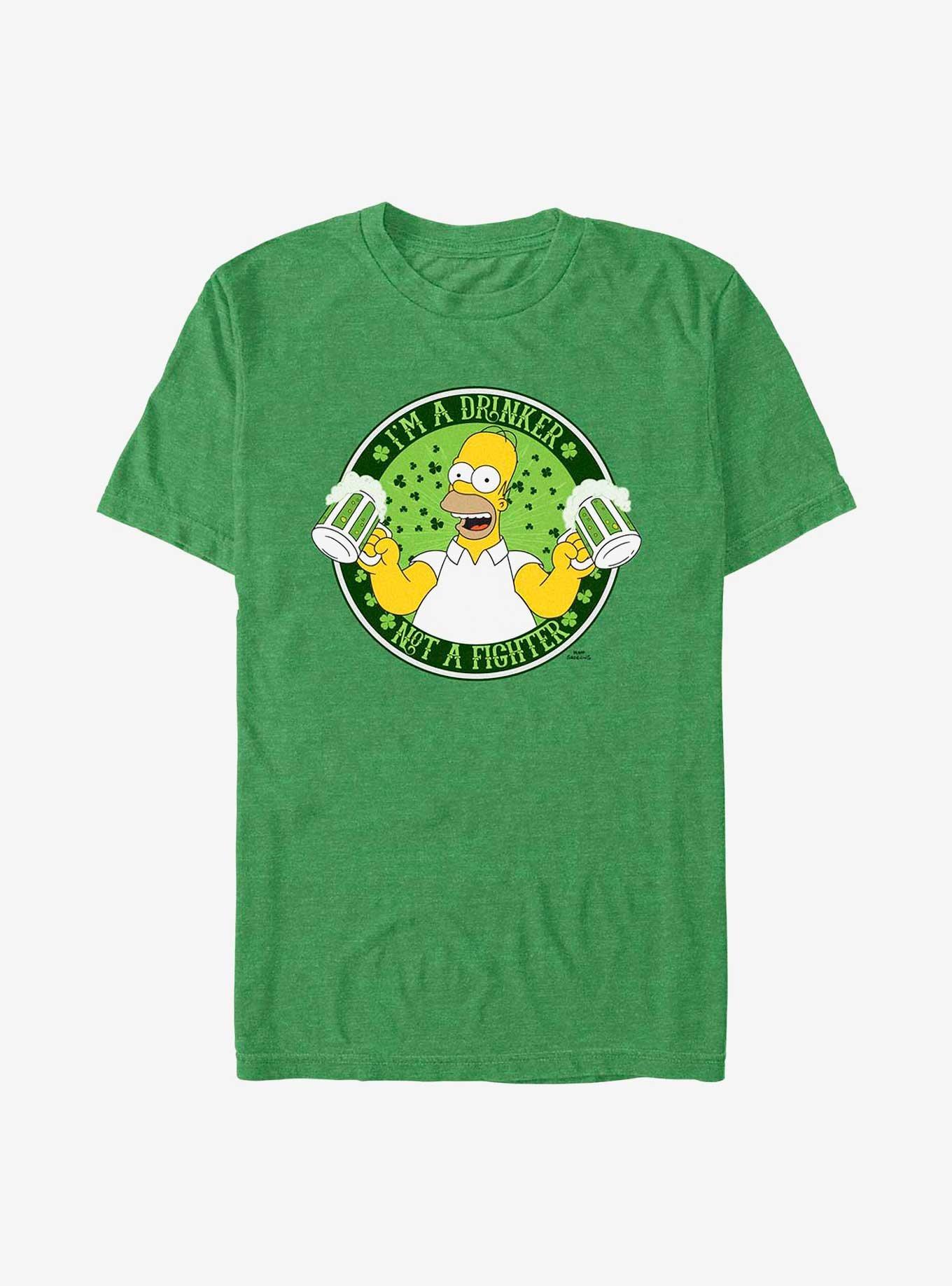 The Simpsons Homer I'm A Drinker Not A Fighter T-Shirt, , hi-res