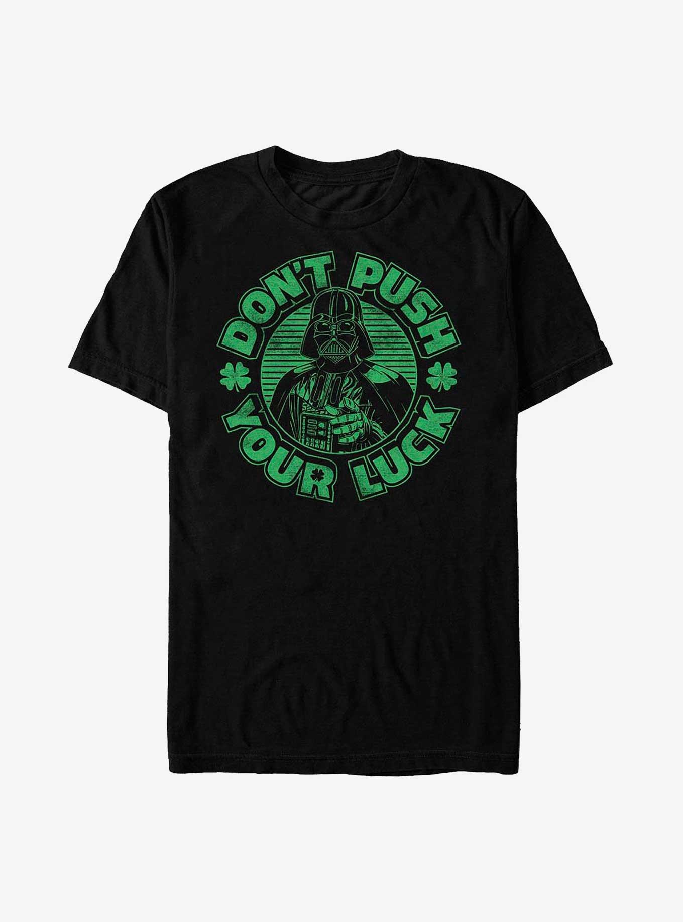 Star Wars Vader Don't Push Your Luck T-Shirt, BLACK, hi-res