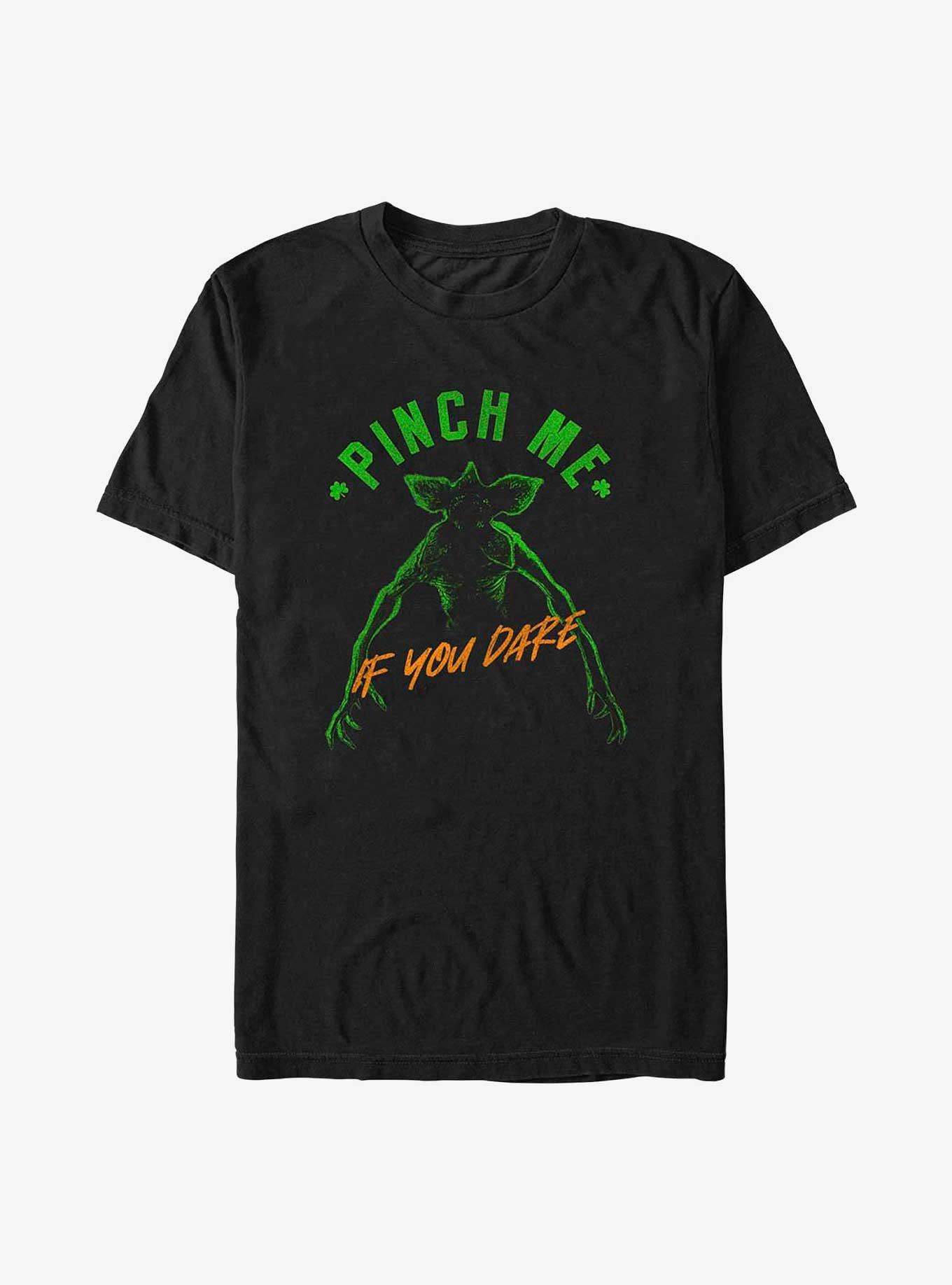 Stranger Things Pinch Me If You Dare T-Shirt, BLACK, hi-res