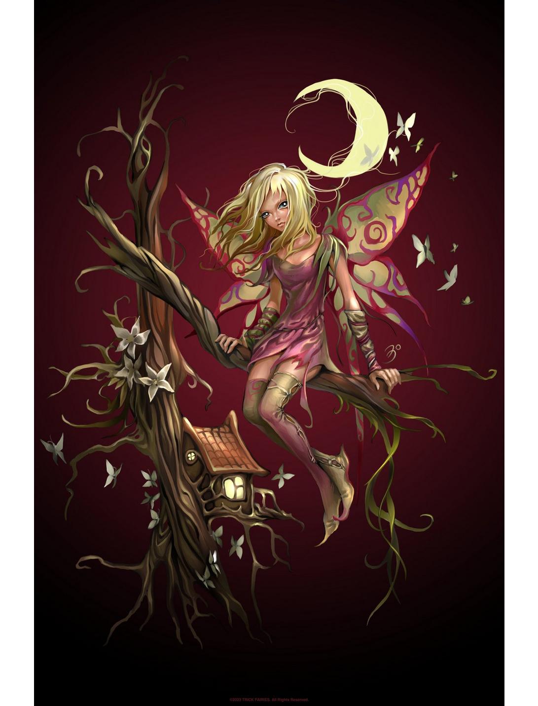 Fairies by Trick Autumn Fairy Poster, WHITE, hi-res