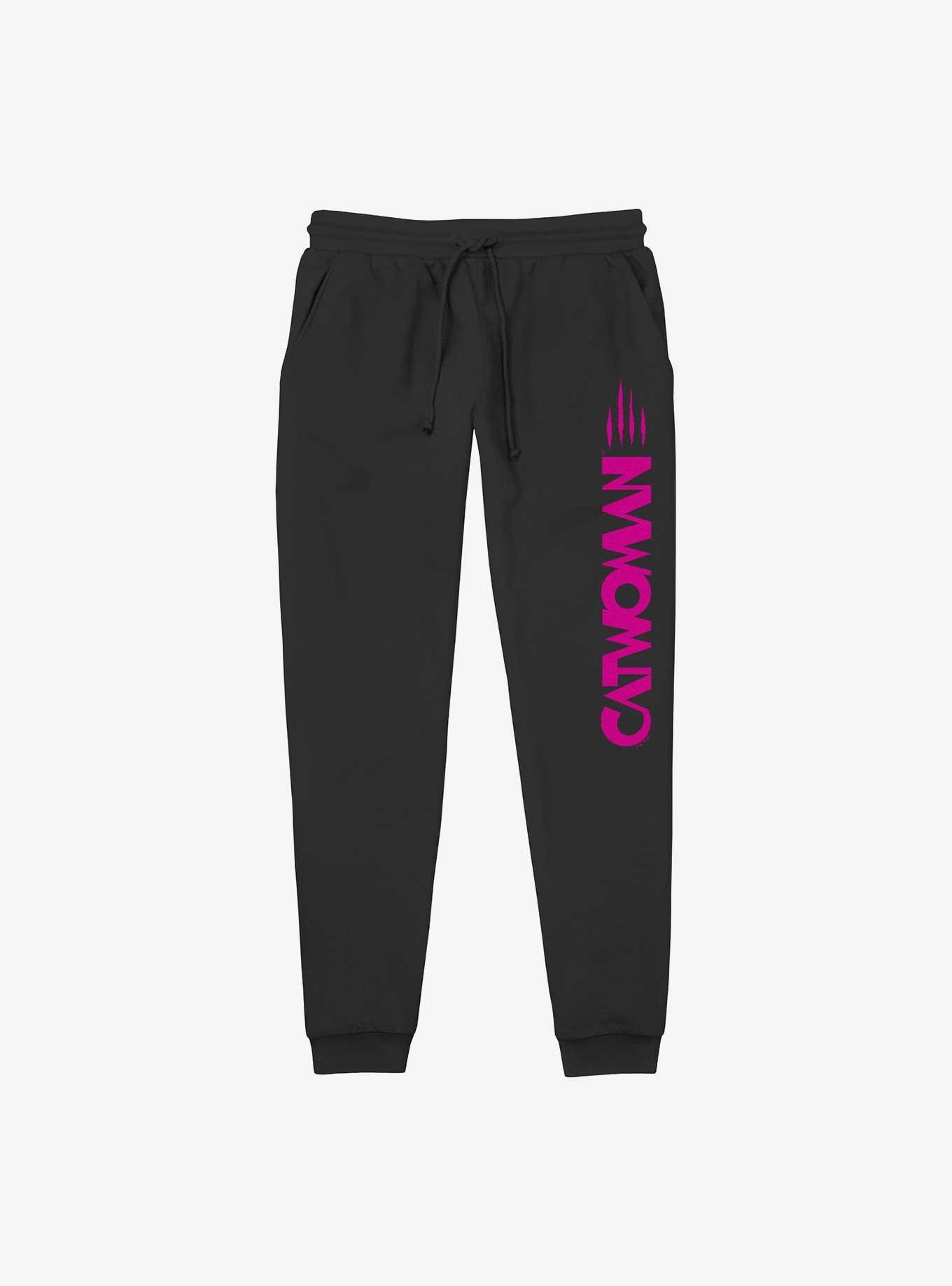 DC Comics Batman Catwoman Logo Jogger Sweatpants, BLACK, hi-res