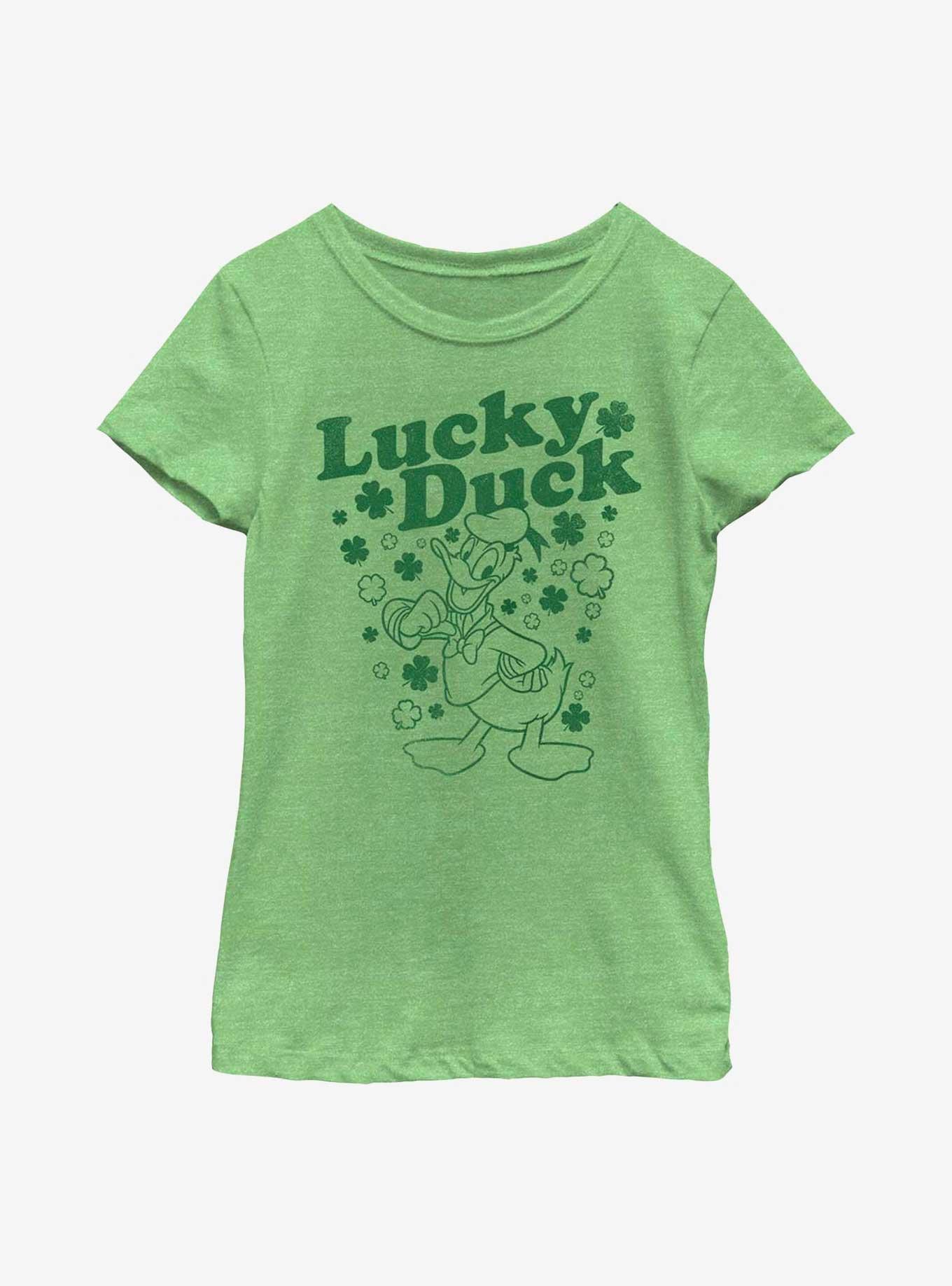 Disney Donald Duck Lucky Duck Youth Girls T-Shirt, GRN APPLE, hi-res