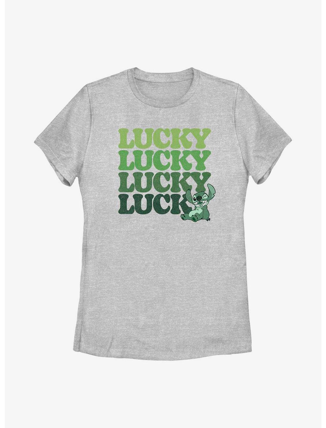 Disney Lilo & Stitch Lucky Stitch Stack Womens T-Shirt, ATH HTR, hi-res