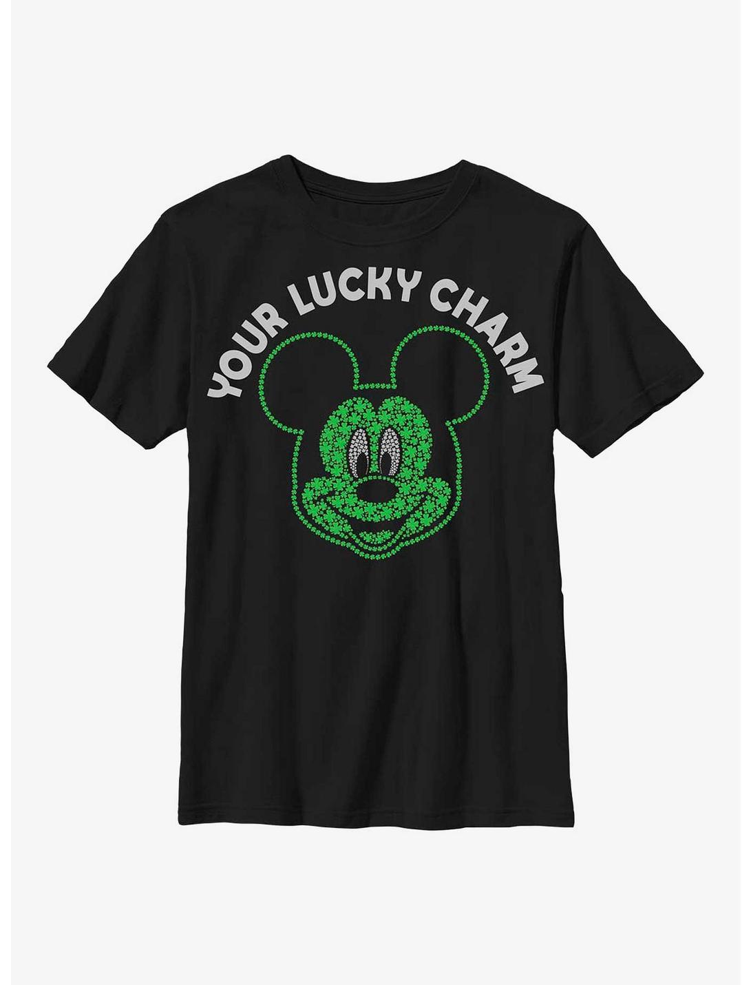 Disney Mickey Mouse Your Lucky Charm Youth T-Shirt, BLACK, hi-res