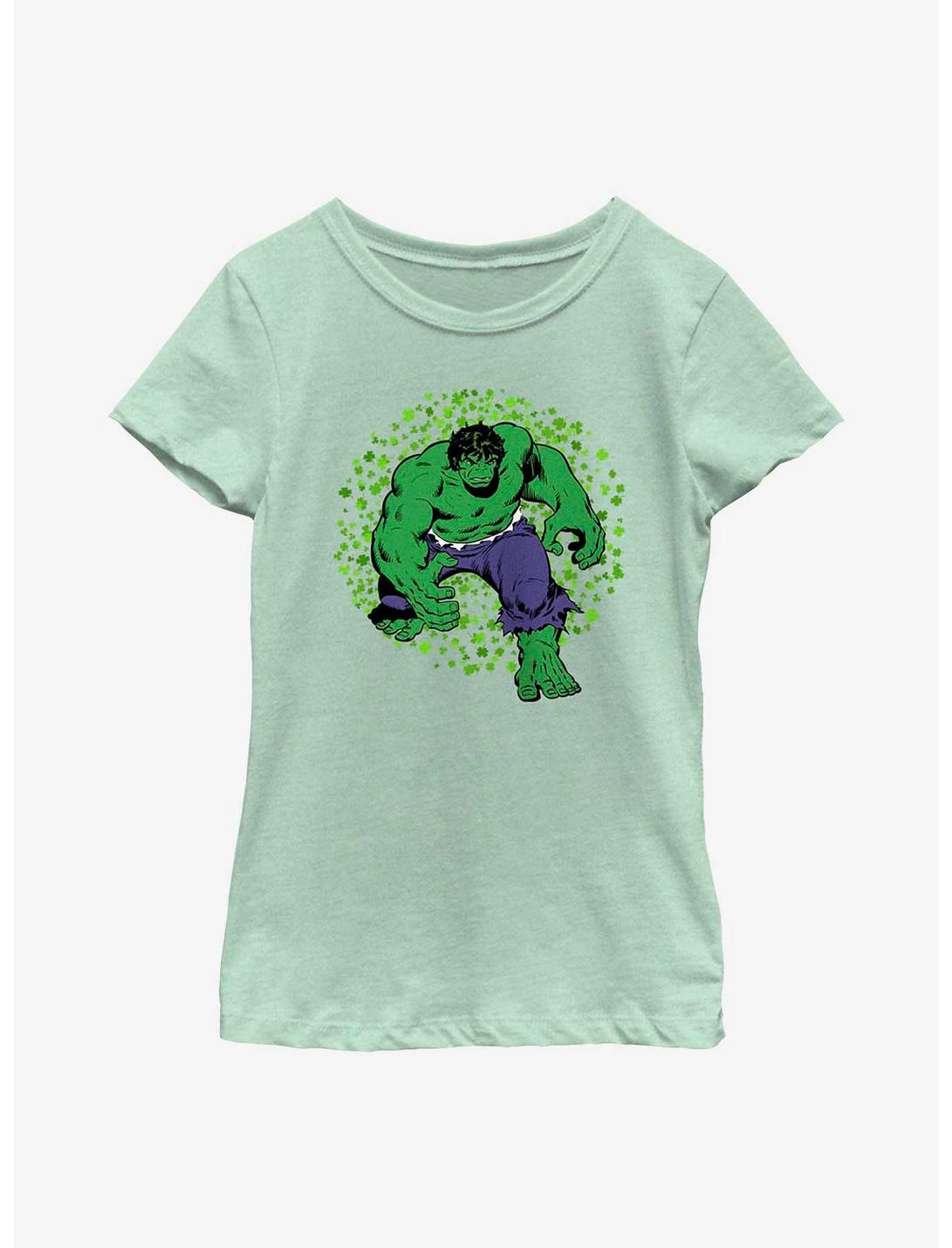 Marvel Shamrock Hulk Youth Girls T-Shirt, MINT, hi-res